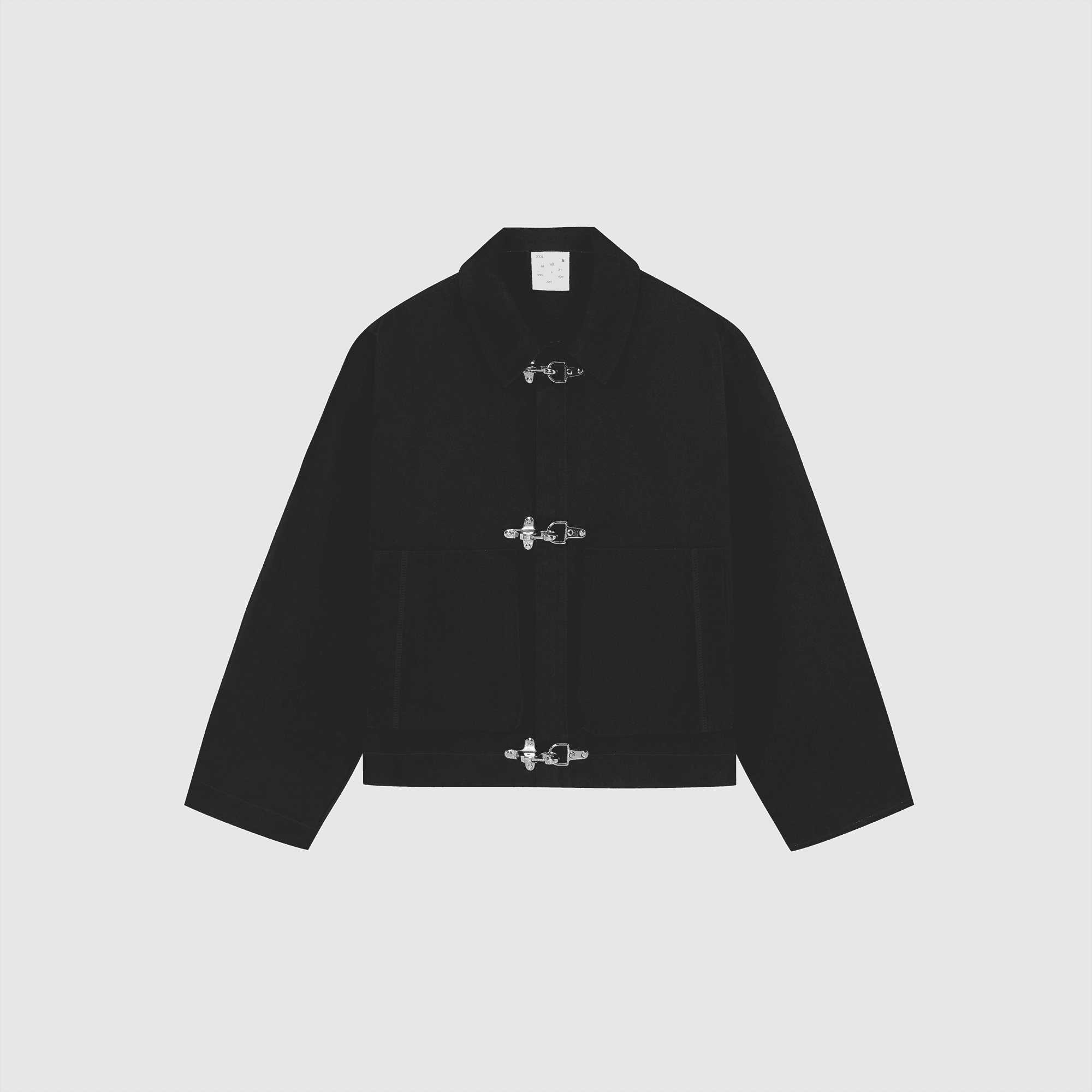 Jet Black Clasp Work Jacket