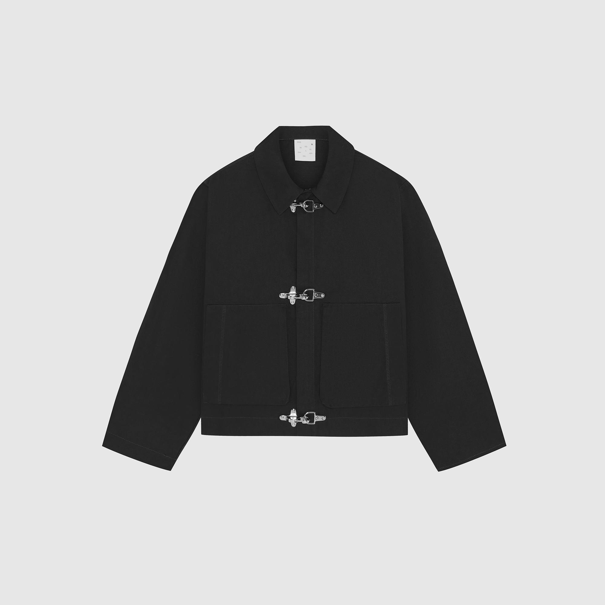 Jet Black Clasp Work Jacket