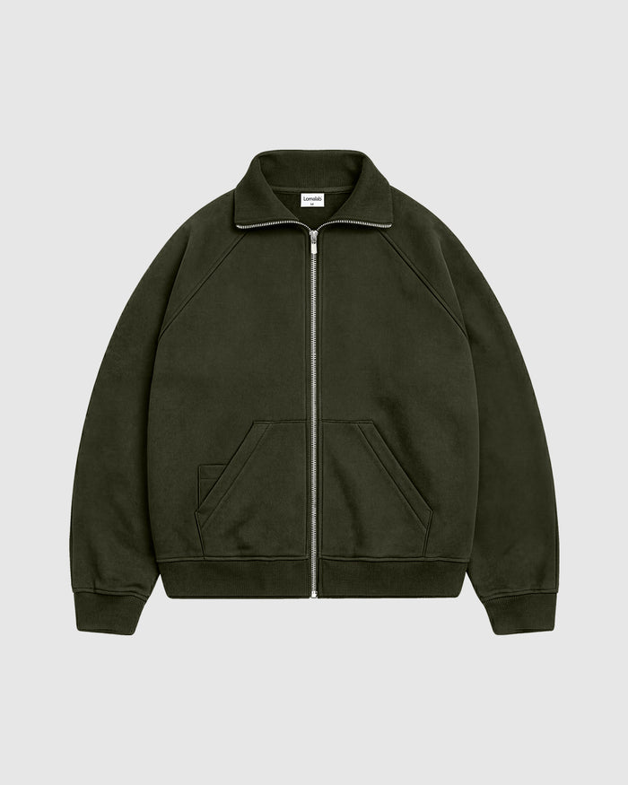 EVERYDAY MILITARY GREEN FULL ZIP HOODIE