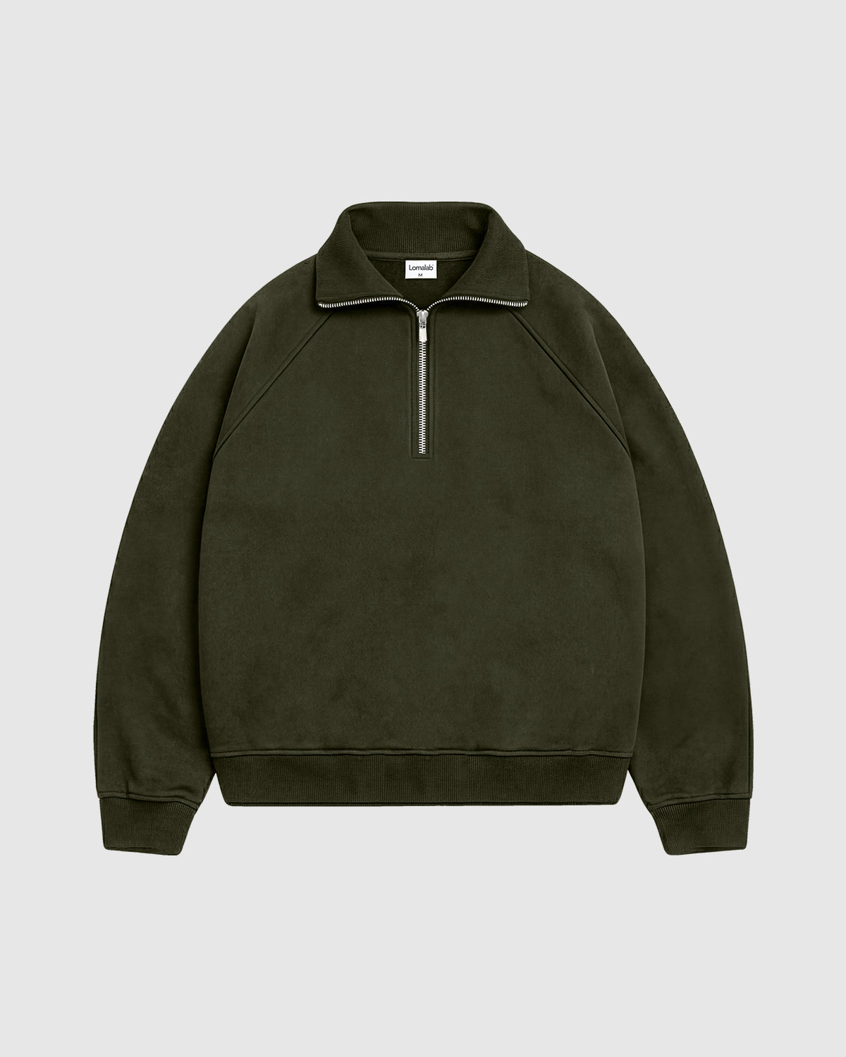 EVERYDAY MILITARY GREEN HALF ZIP HOODIE