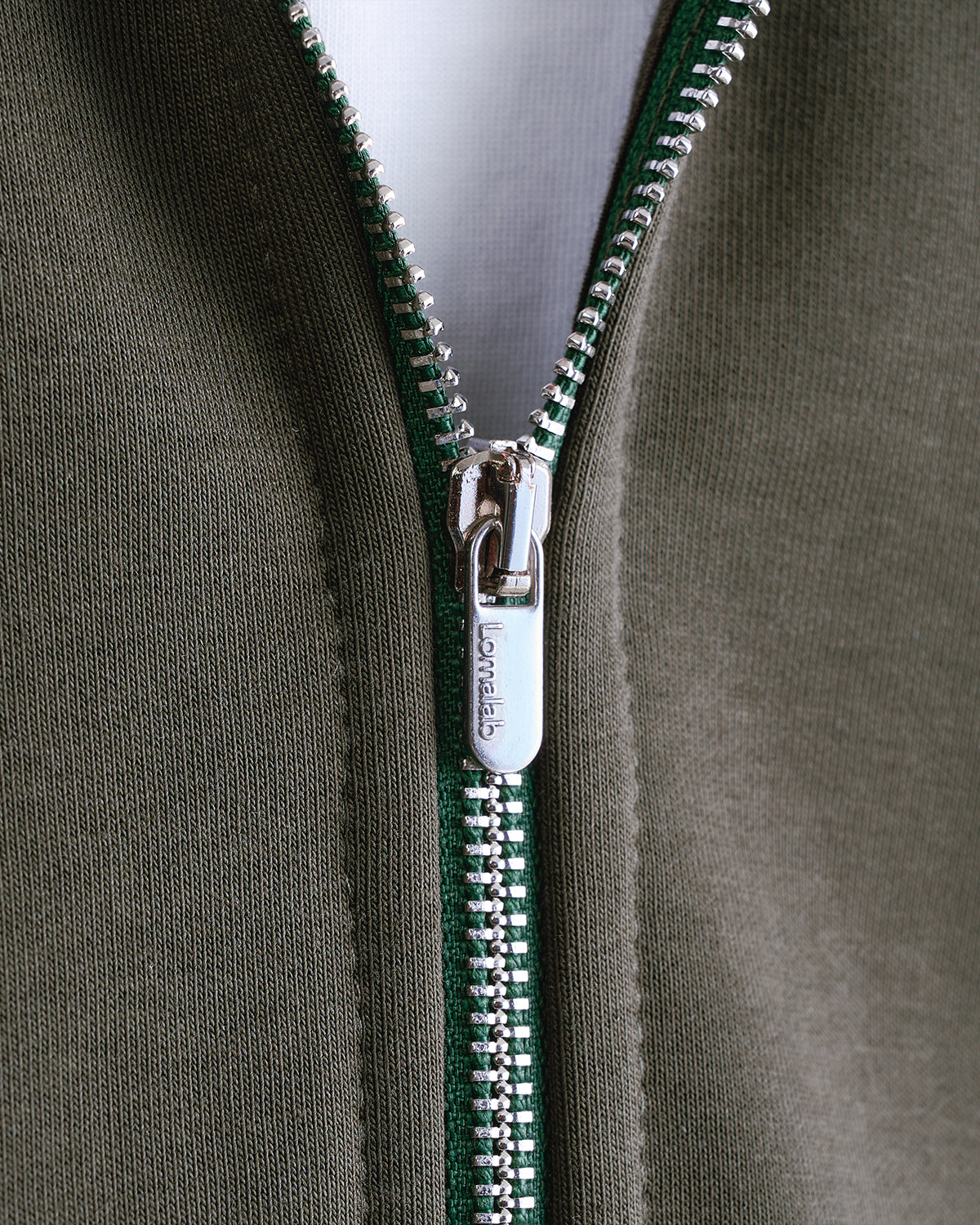 Premium 500gsm Military Green Zip Hoodie