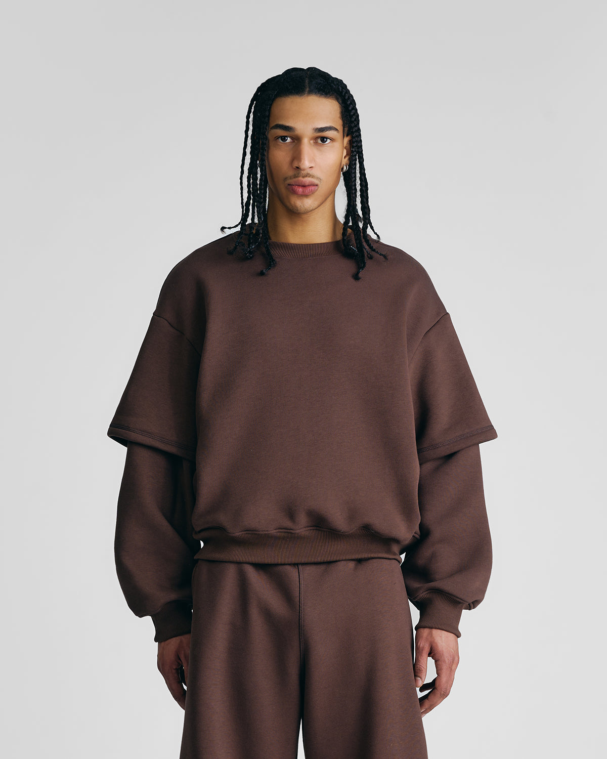 DOUBLE SLEEVE CREWNECK