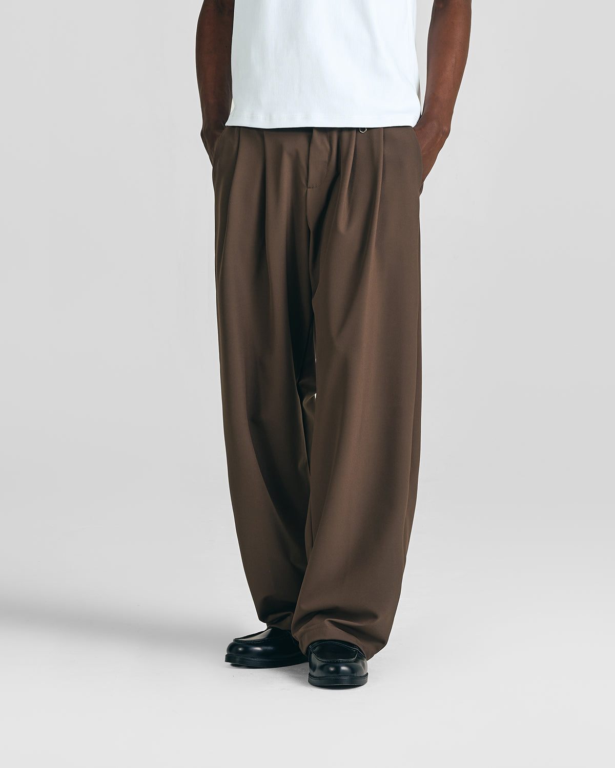 Mocha Brown Everyday Pleated Pants