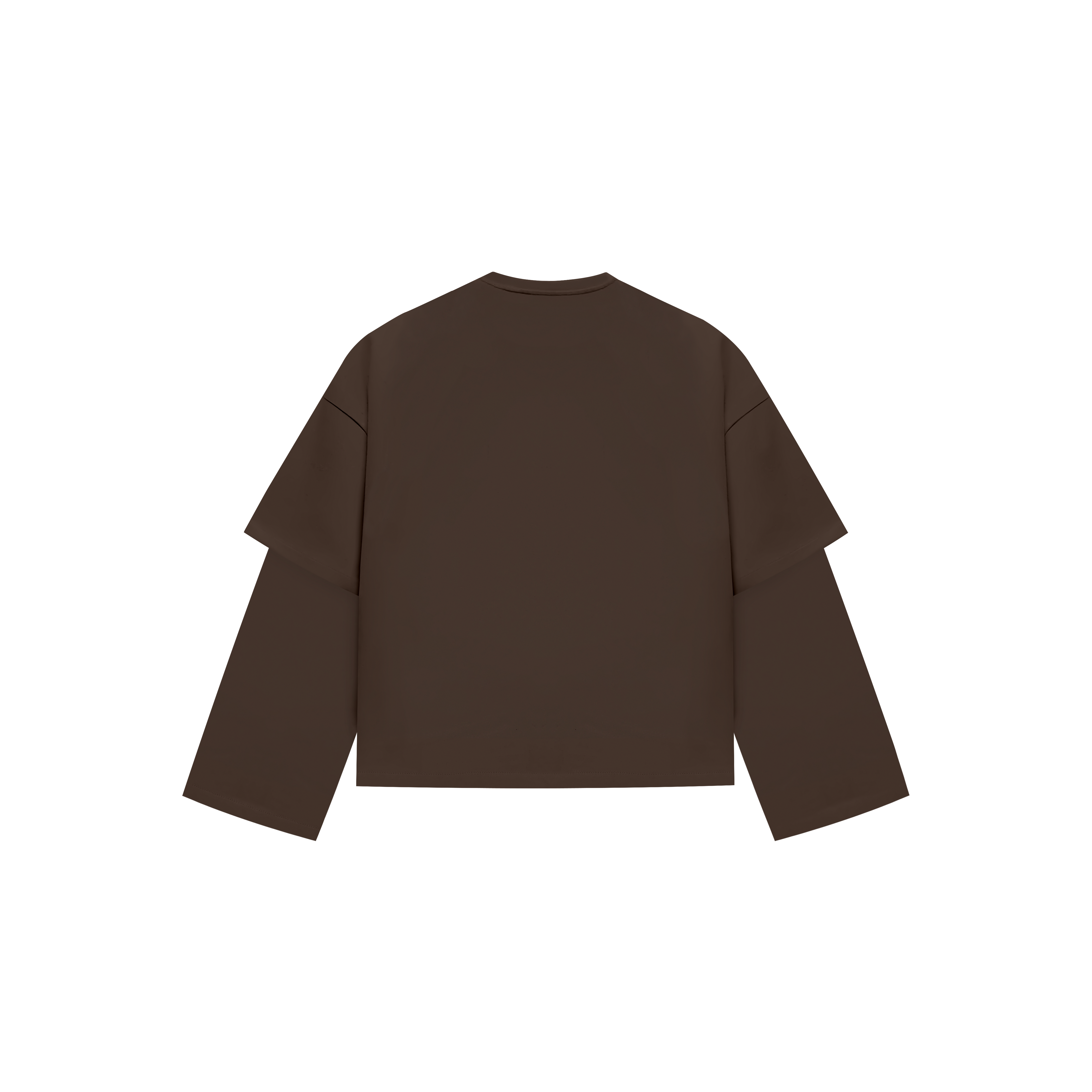 Everyday Mocha Brown Double-Sleeve Tee