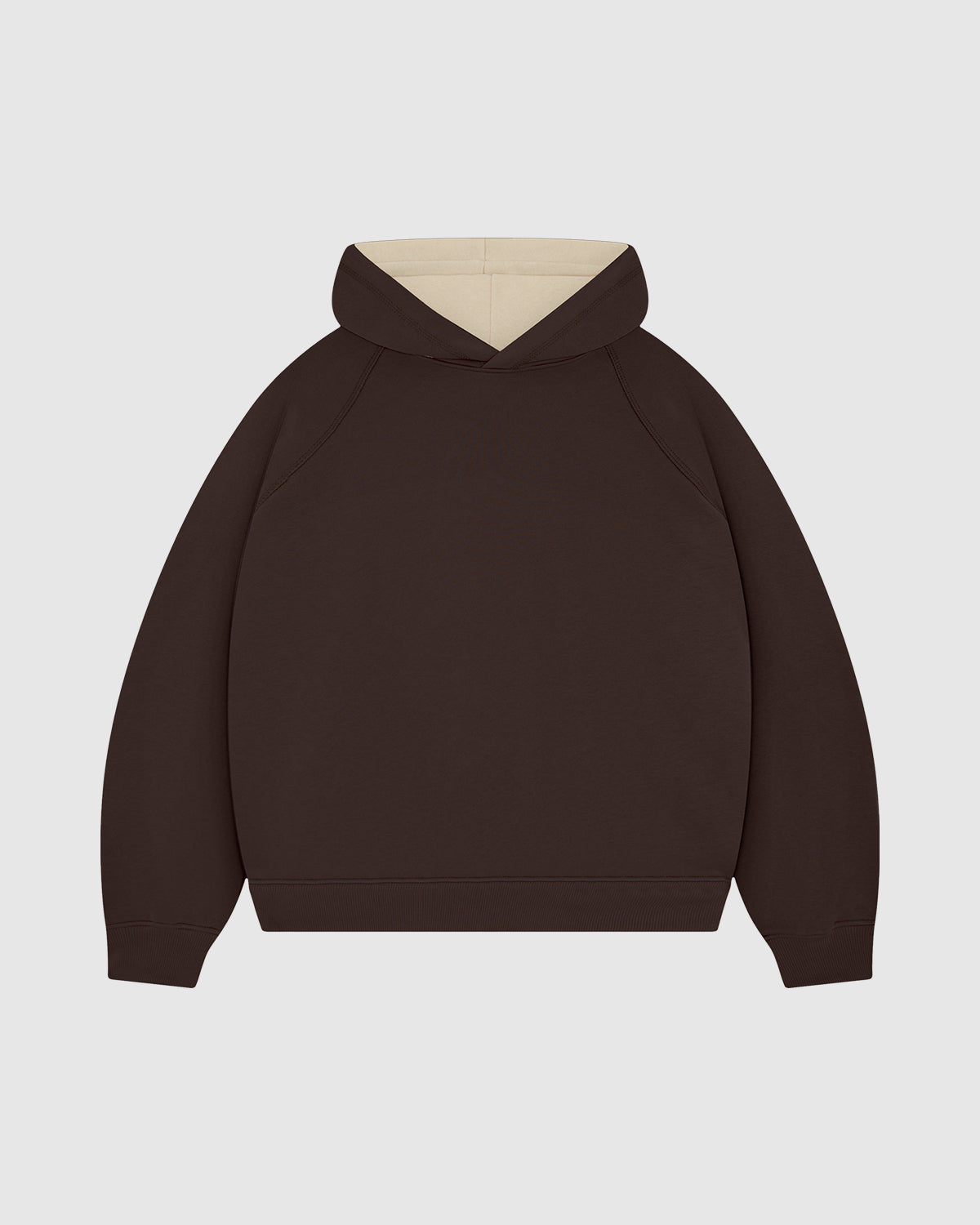 Mocha Brown & Soft Sand Double Face Hoodie