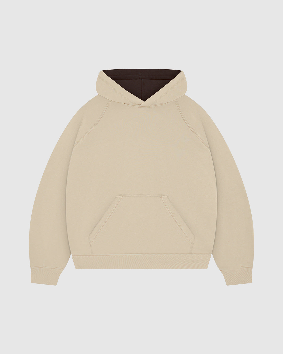 Mocha Brown & Soft Sand Double Face Hoodie