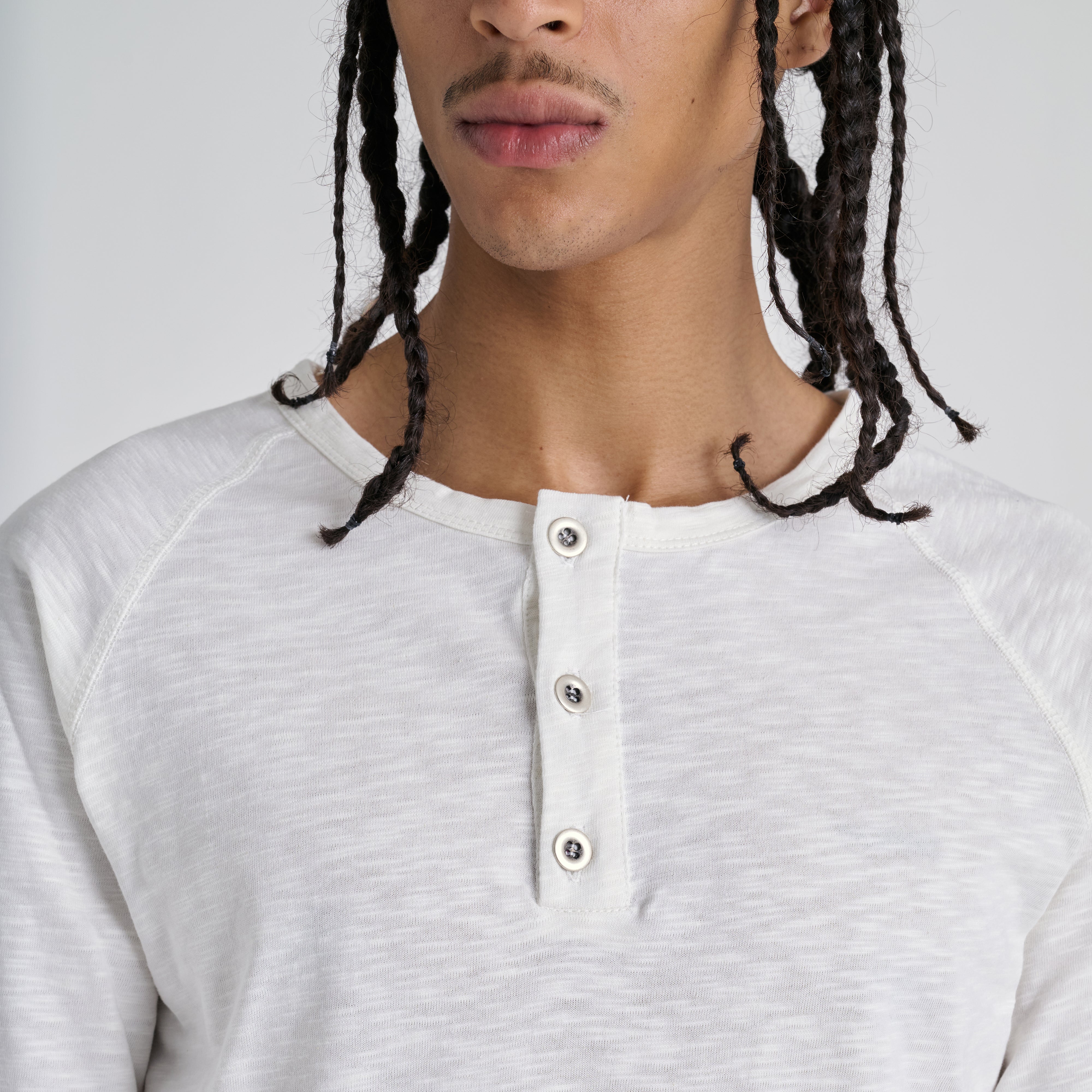Henley Longsleeve - Optical White