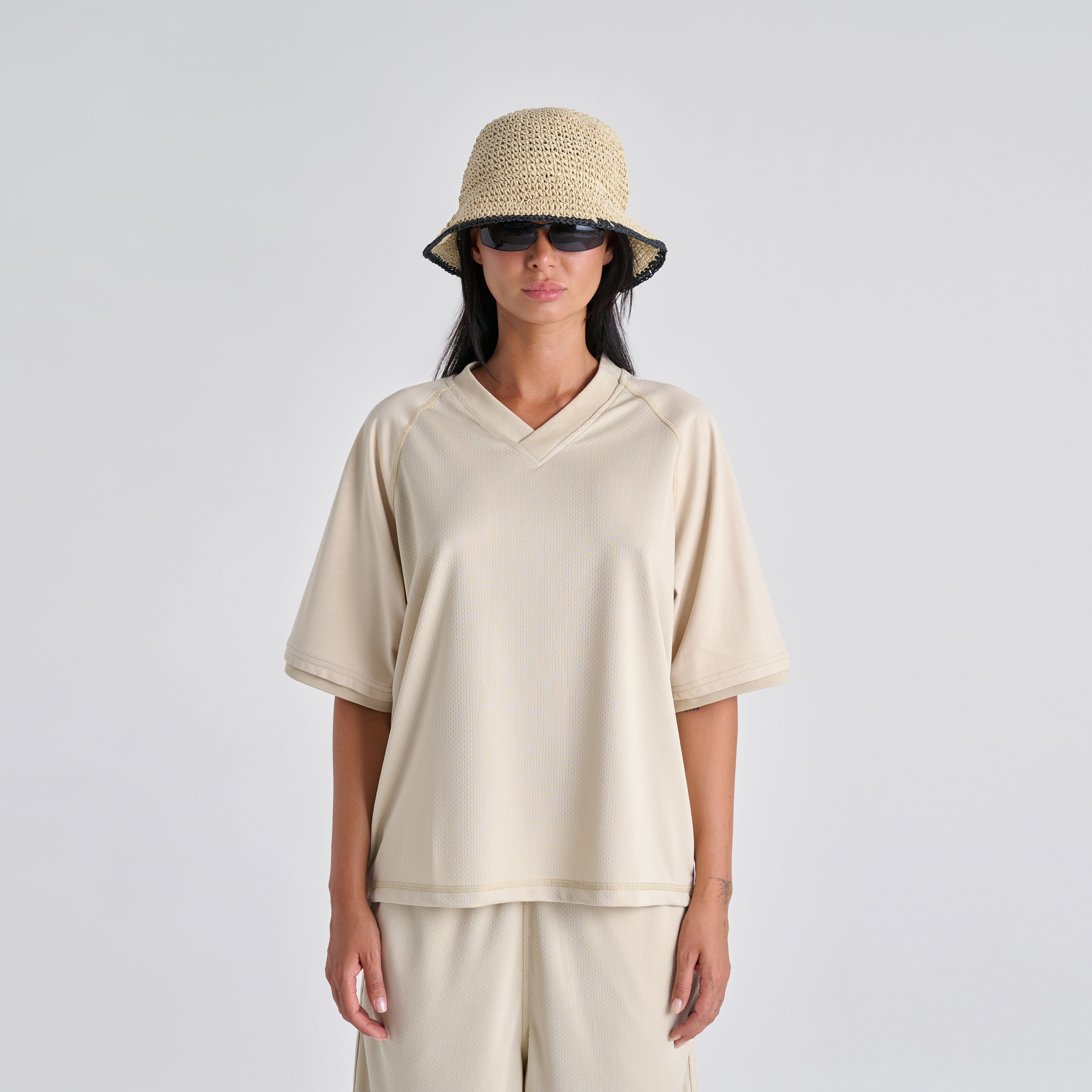 Mesh tee - Soft Sand