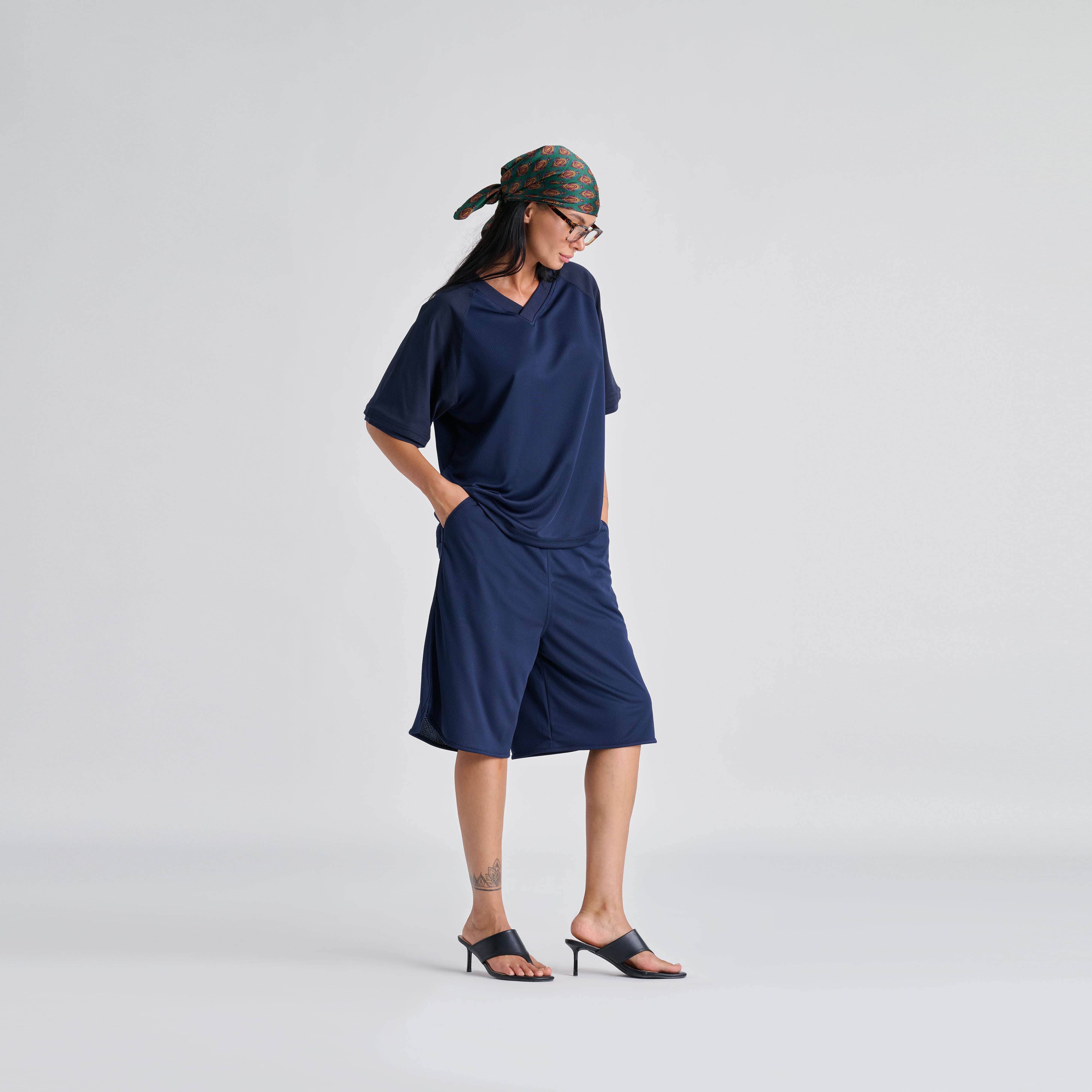 Mesh Tee - Blue Navy