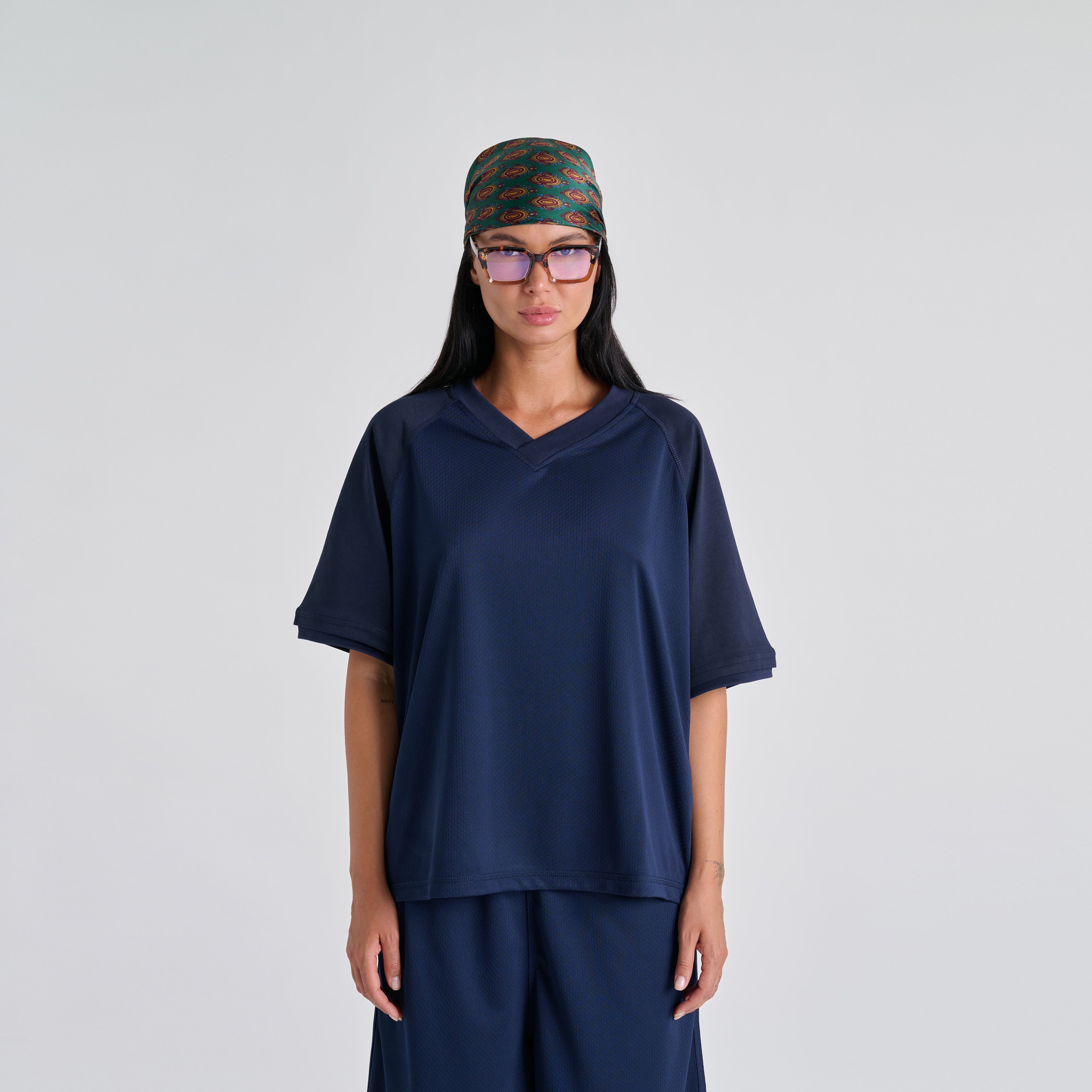 Mesh Tee - Blue Navy