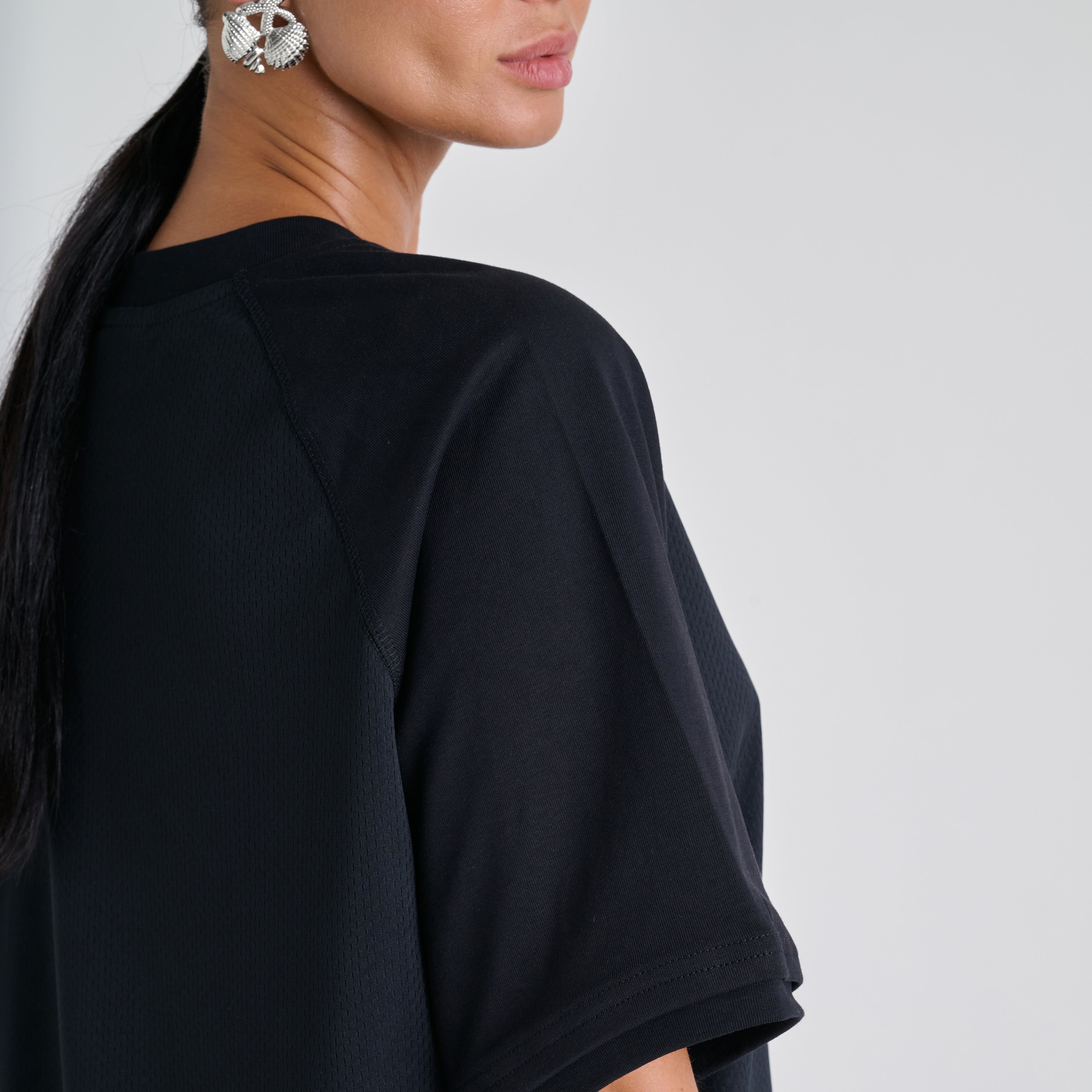 Mesh Tee - Jet Black