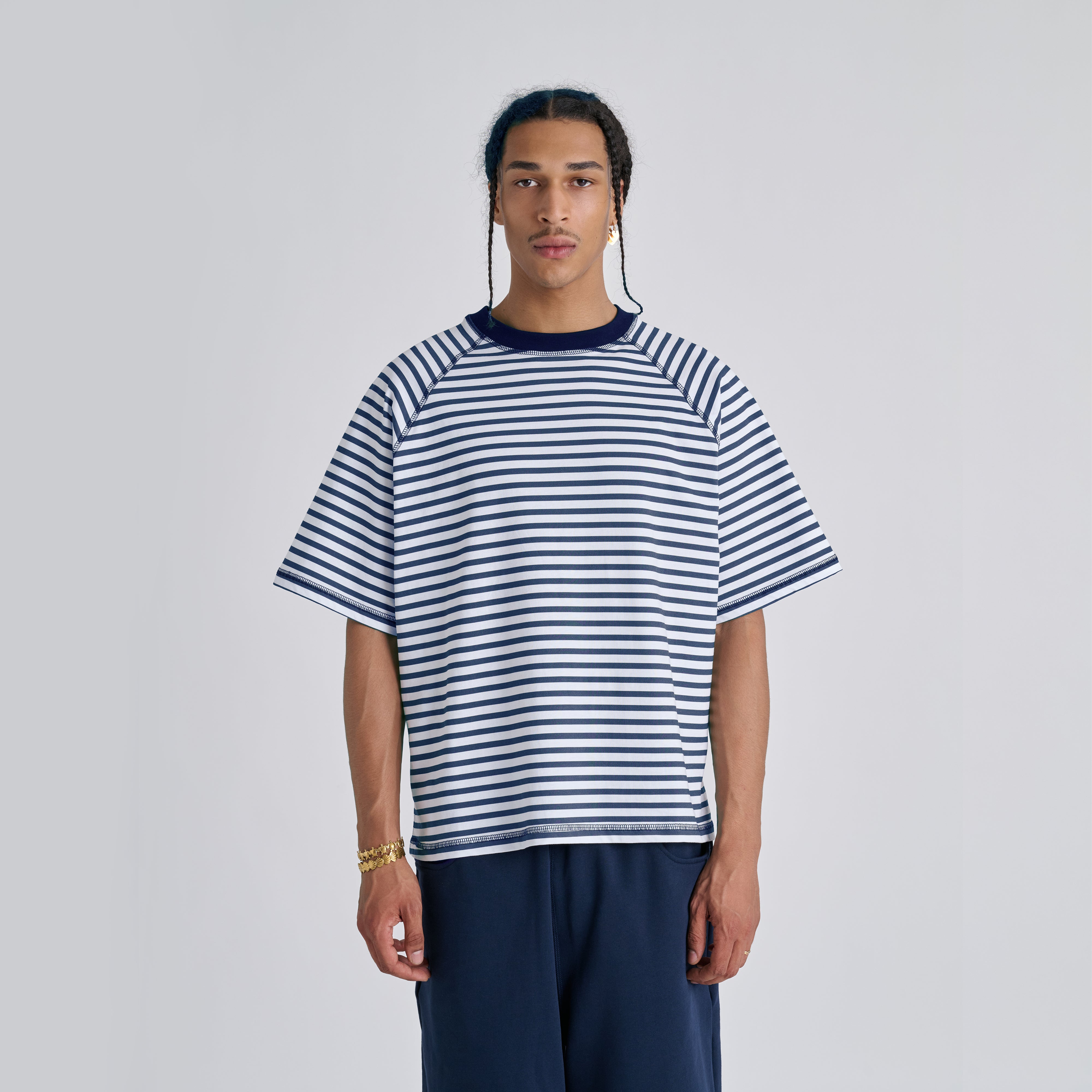 Stripes Tee - Blue Navy