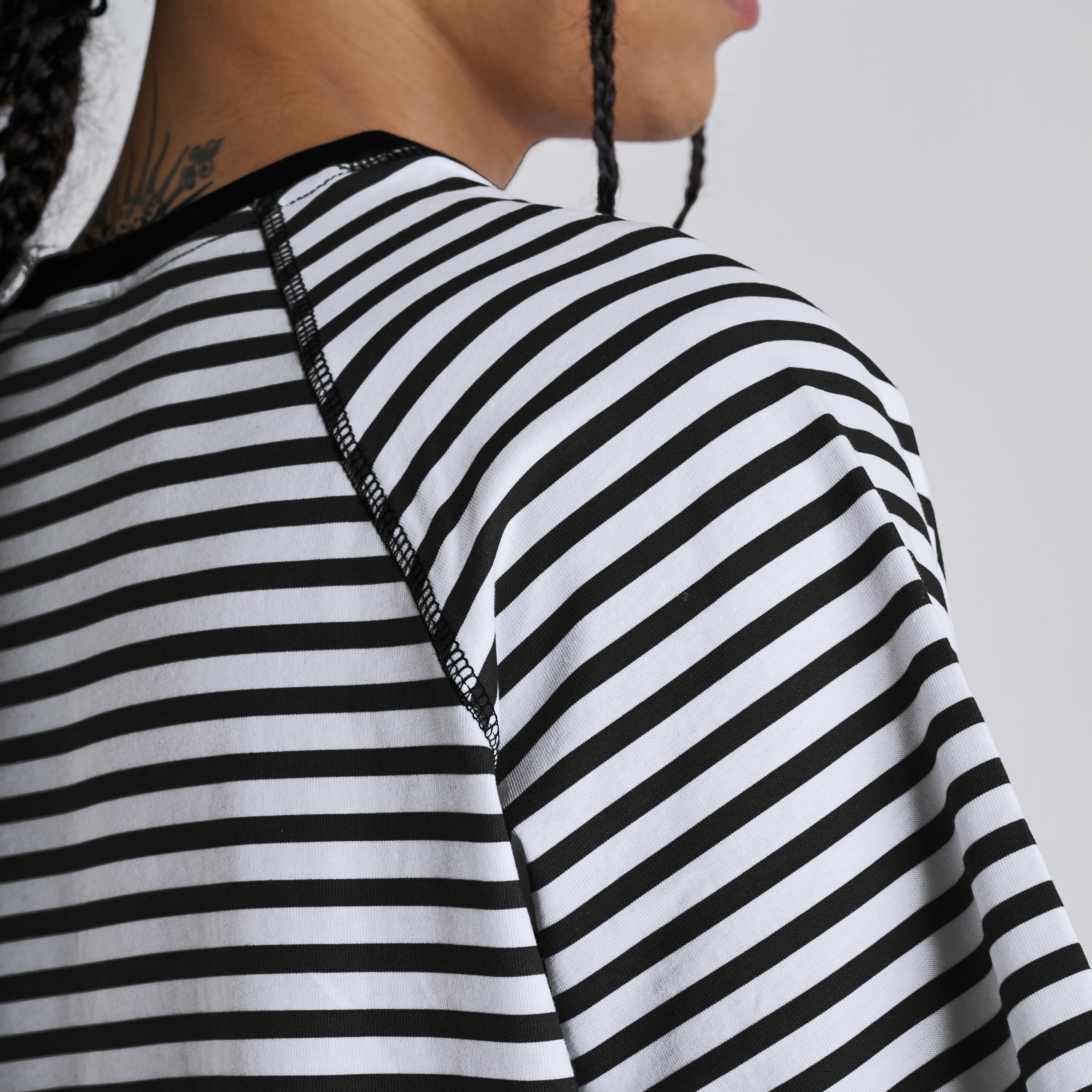 Stripes Tee - Jet Black