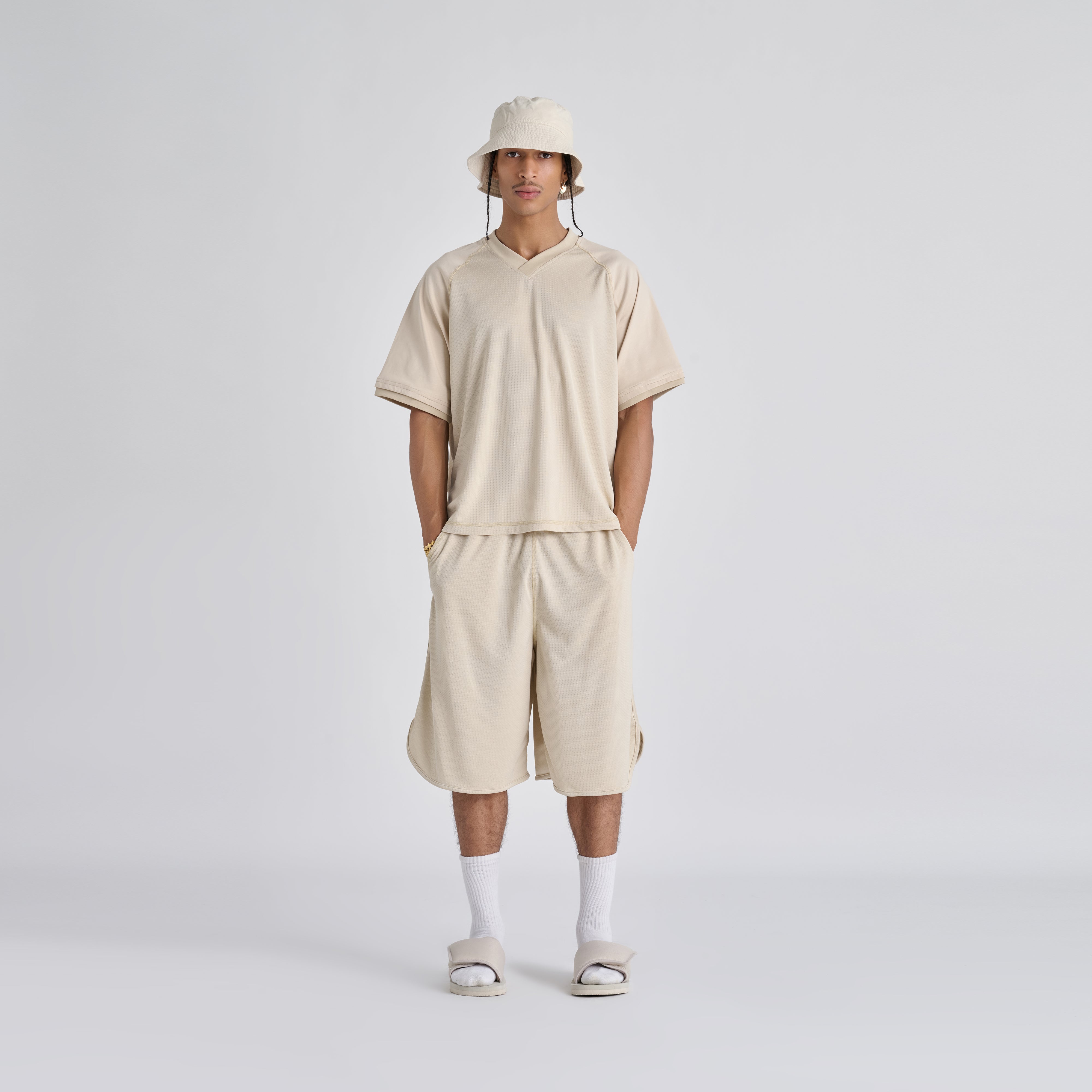 Mesh tee - Soft Sand