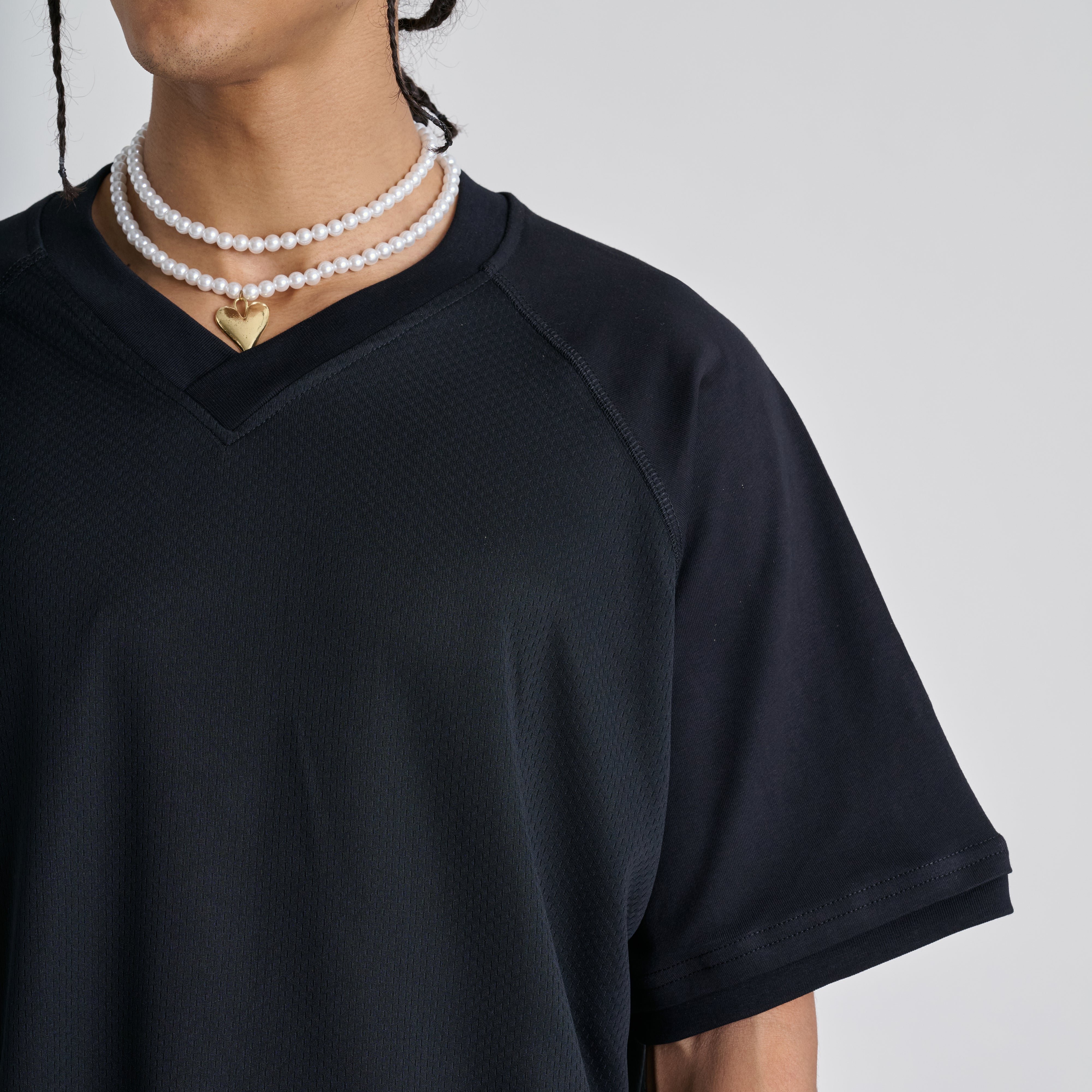 Mesh Tee - Jet Black