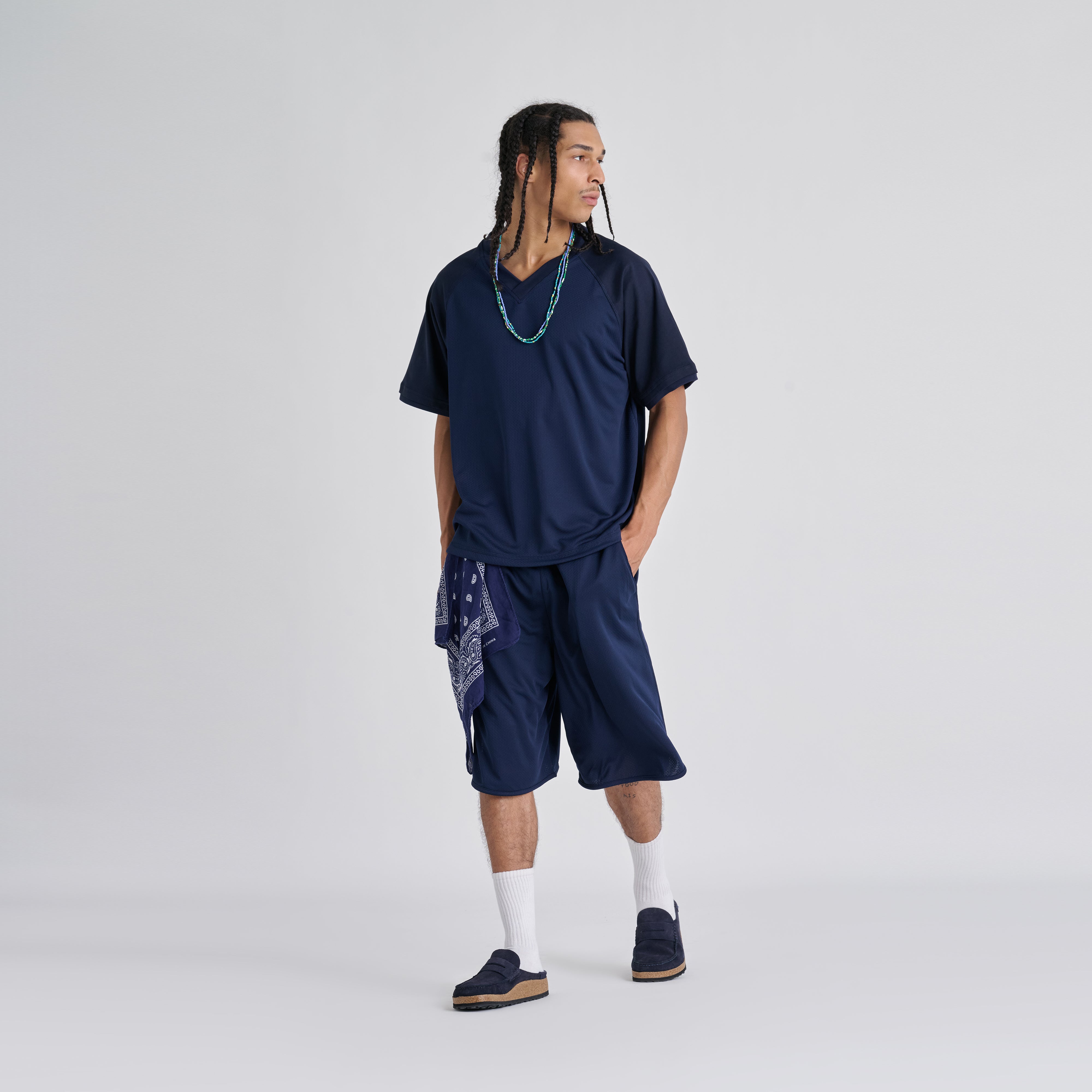 Mesh Tee - Blue Navy