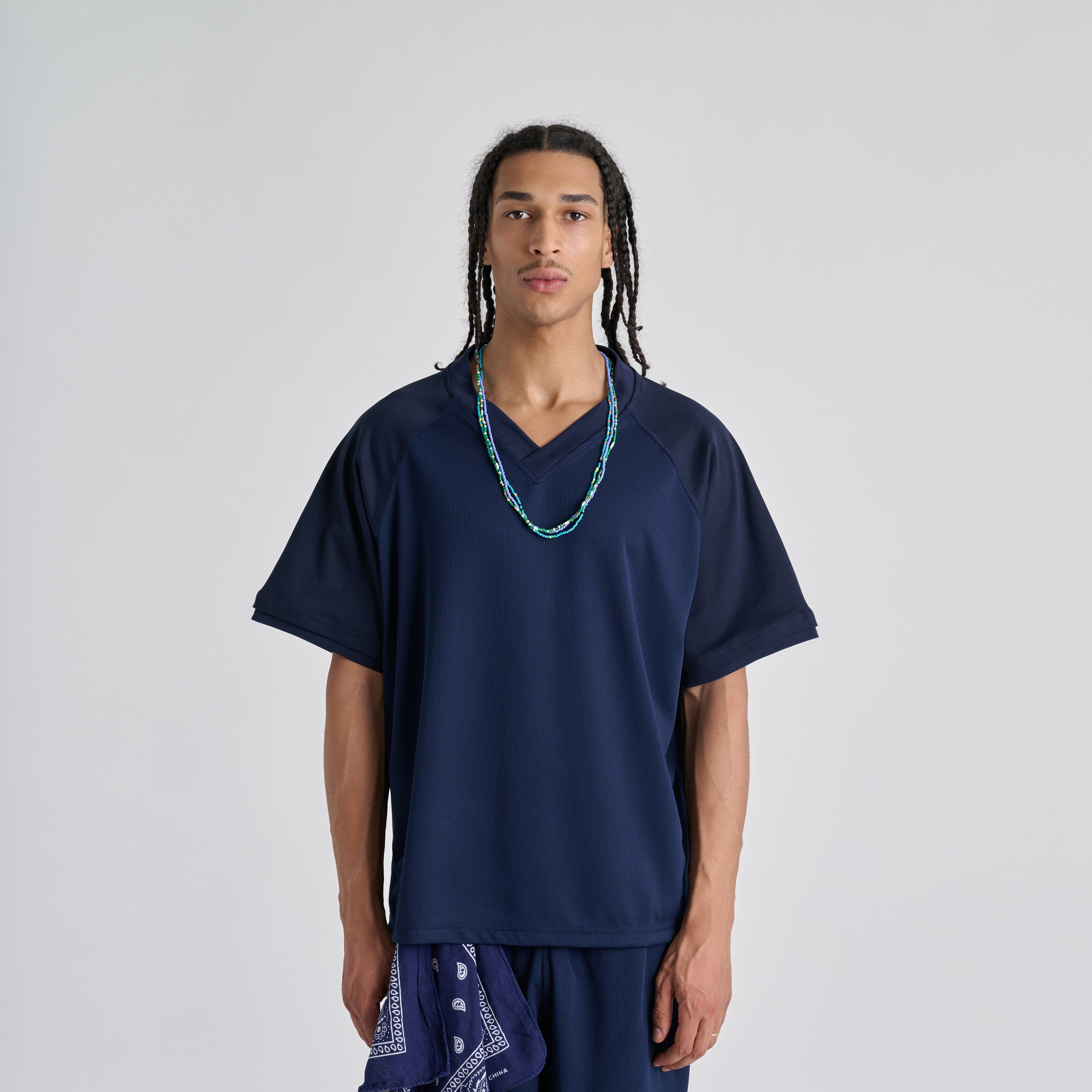 Mesh Tee - Blue Navy