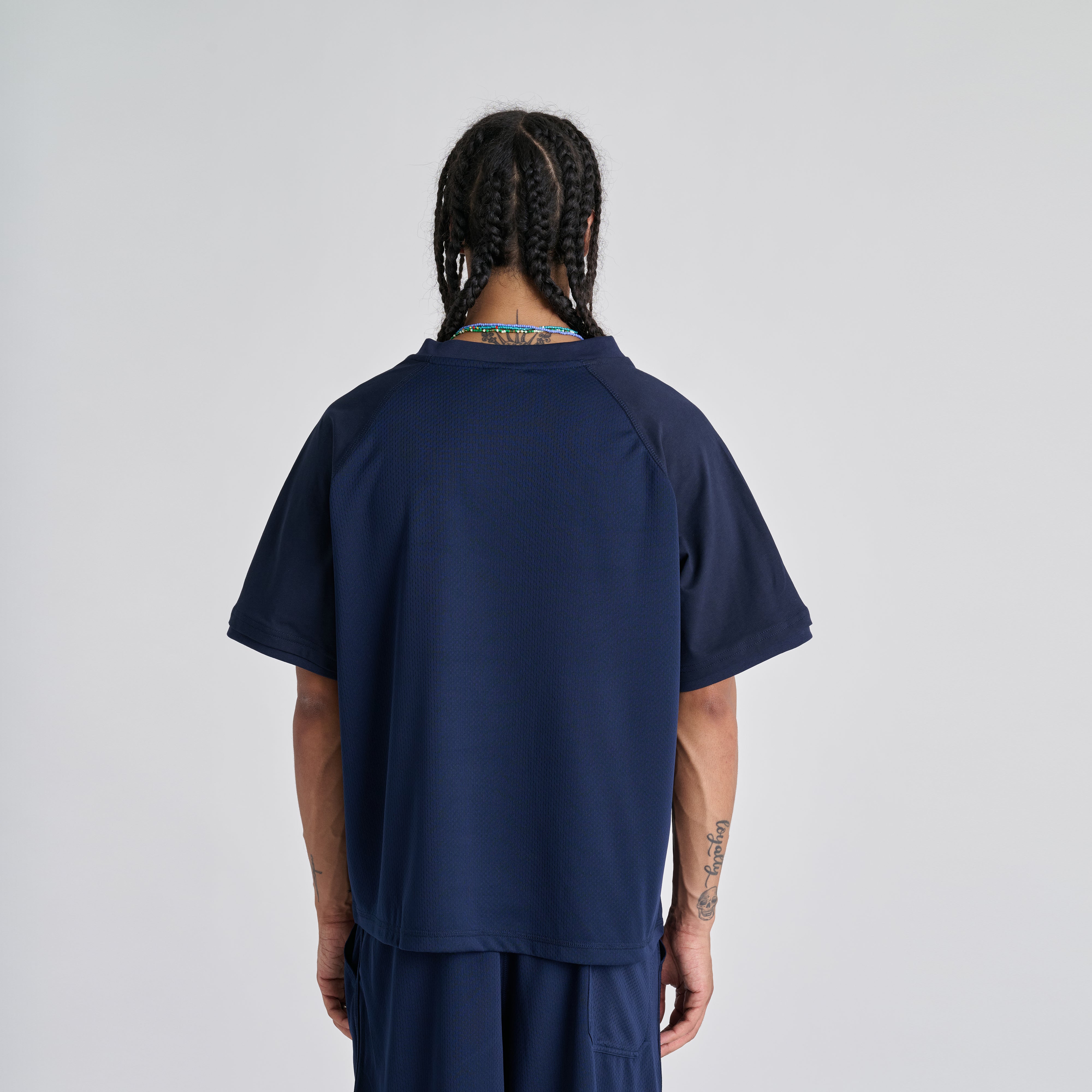 Mesh Tee - Blue Navy
