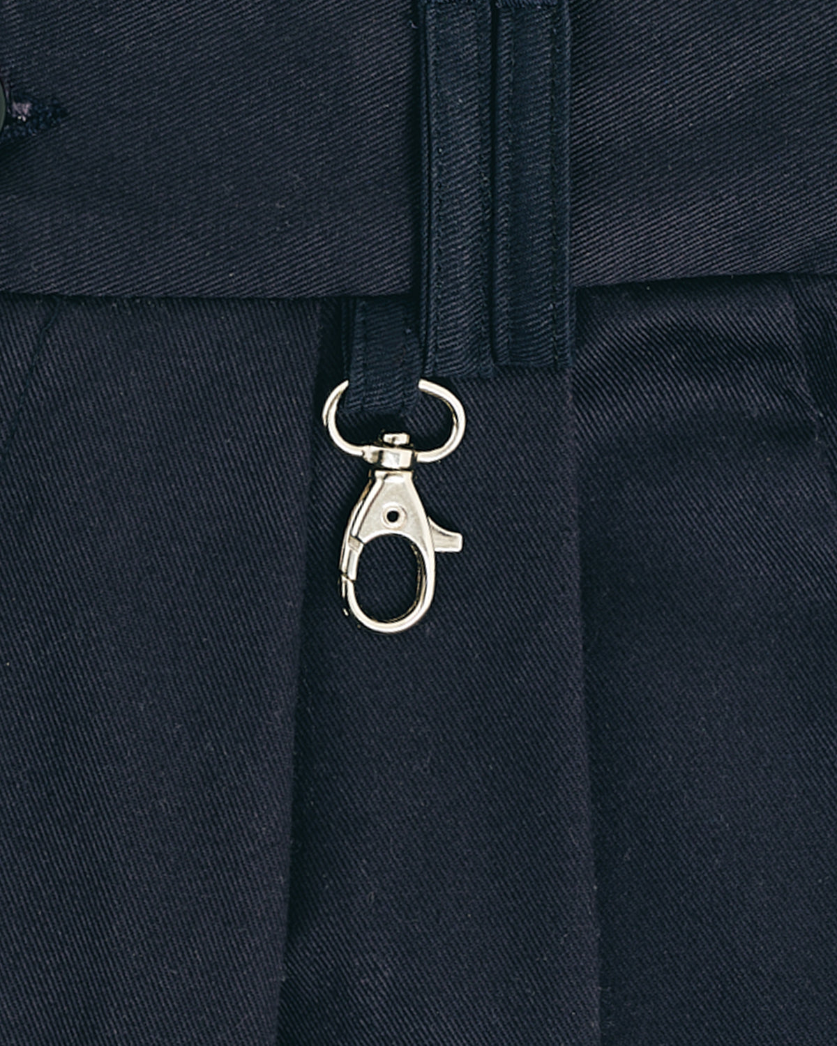 Canvas Pleated Pants - Navy Blue