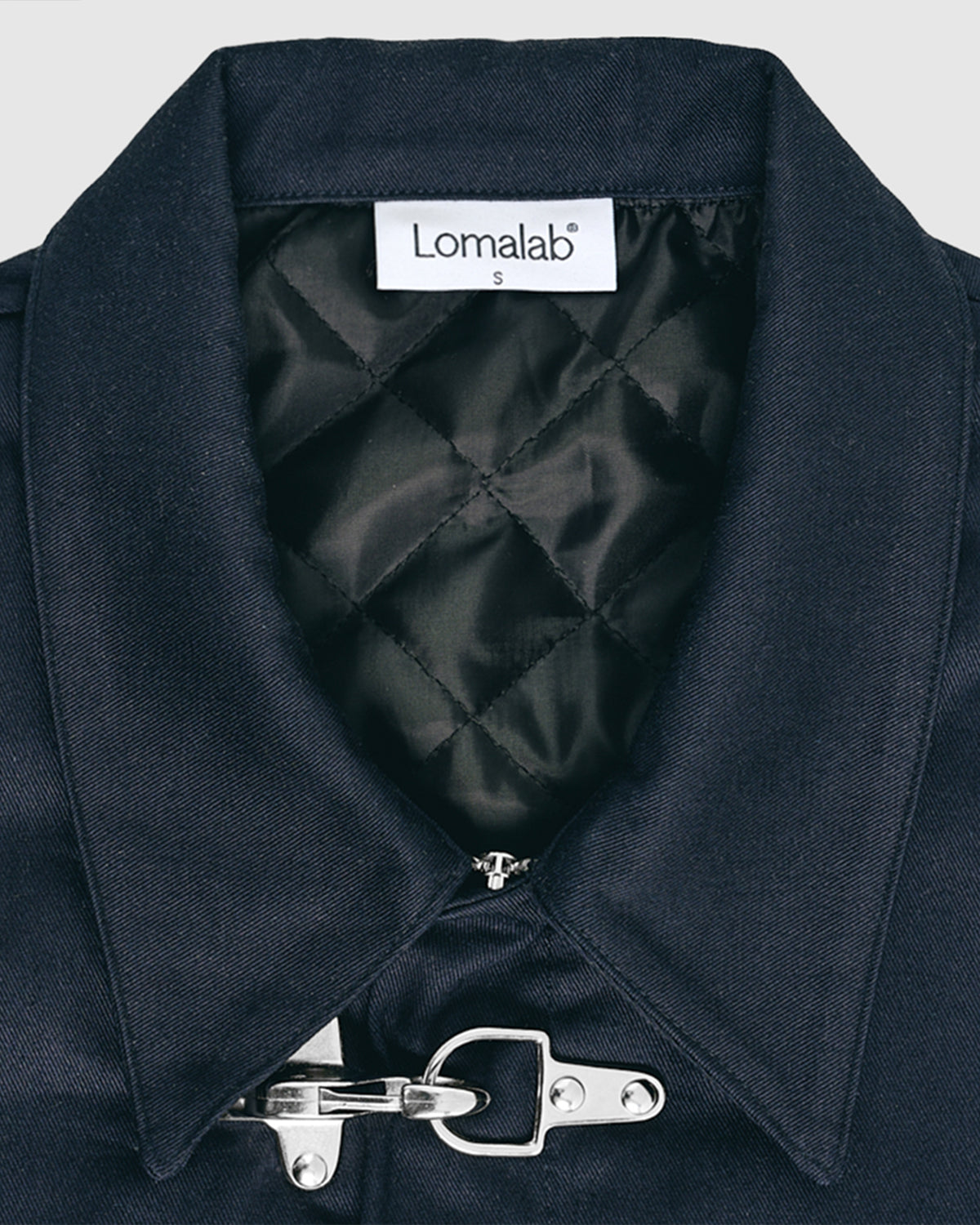 Padded Clasp Work Jacket - Navy Blue