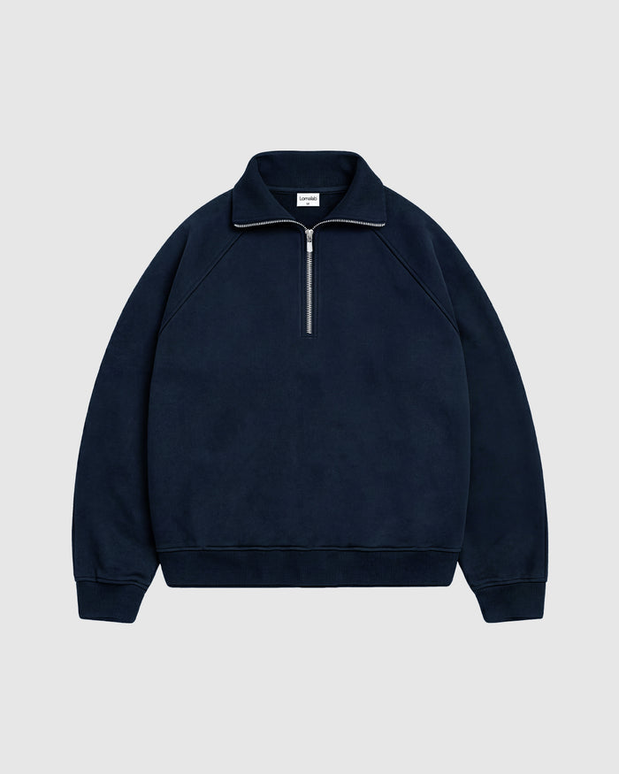 EVERYDAY NAVY BLUE HALF ZIP HOODIE