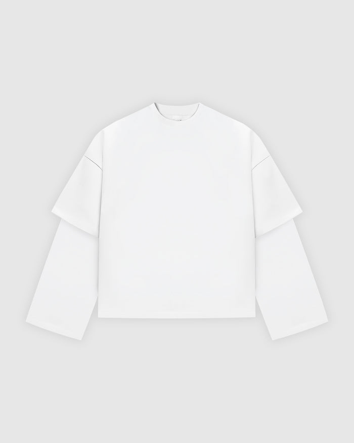 Everyday Optical White Double-Sleeve Tee