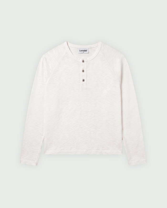 Henley Longsleeve - Optical White
