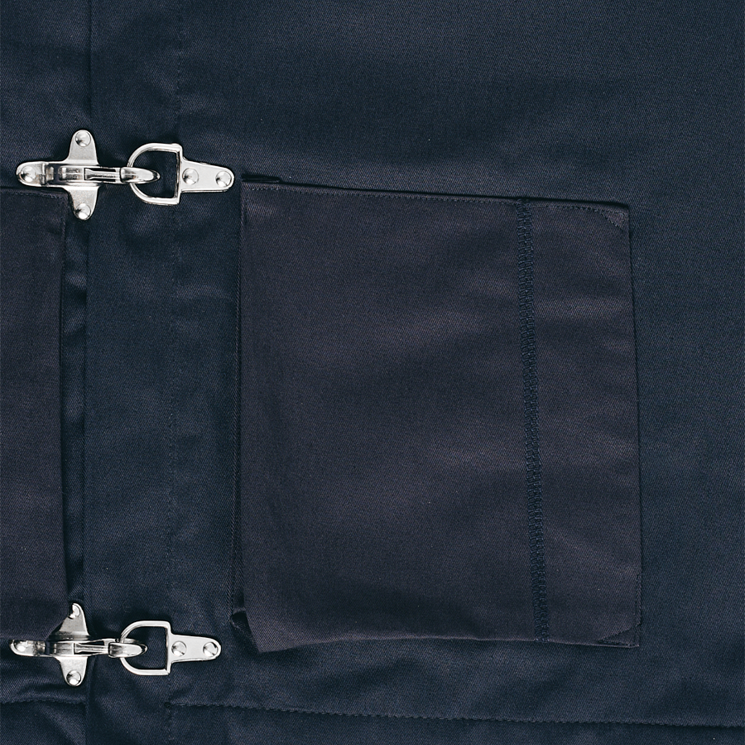 Padded Clasp Work Jacket - Navy Blue