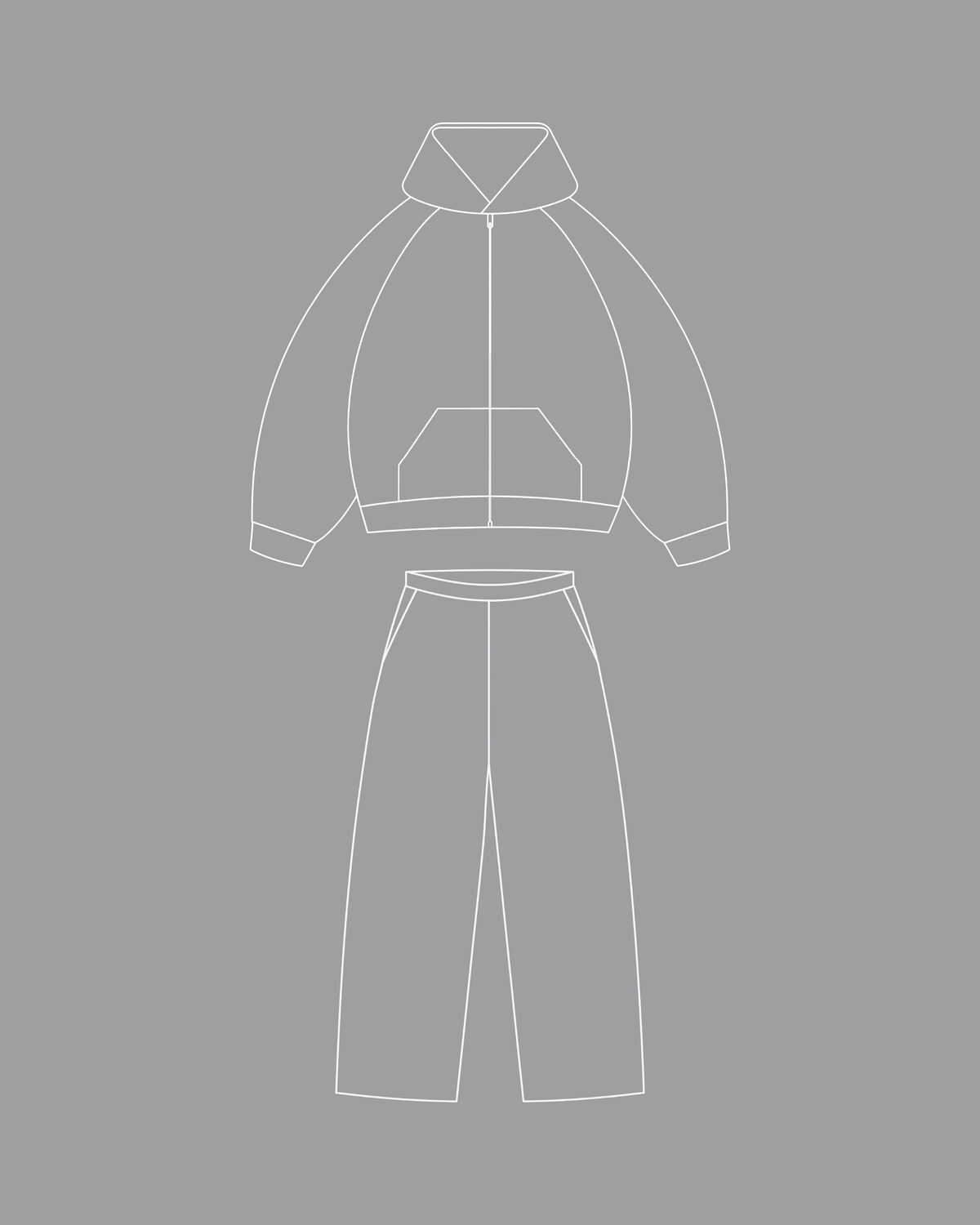 PREMIUM ZIP HOODIE + SWEATPANTS SET 500gsm