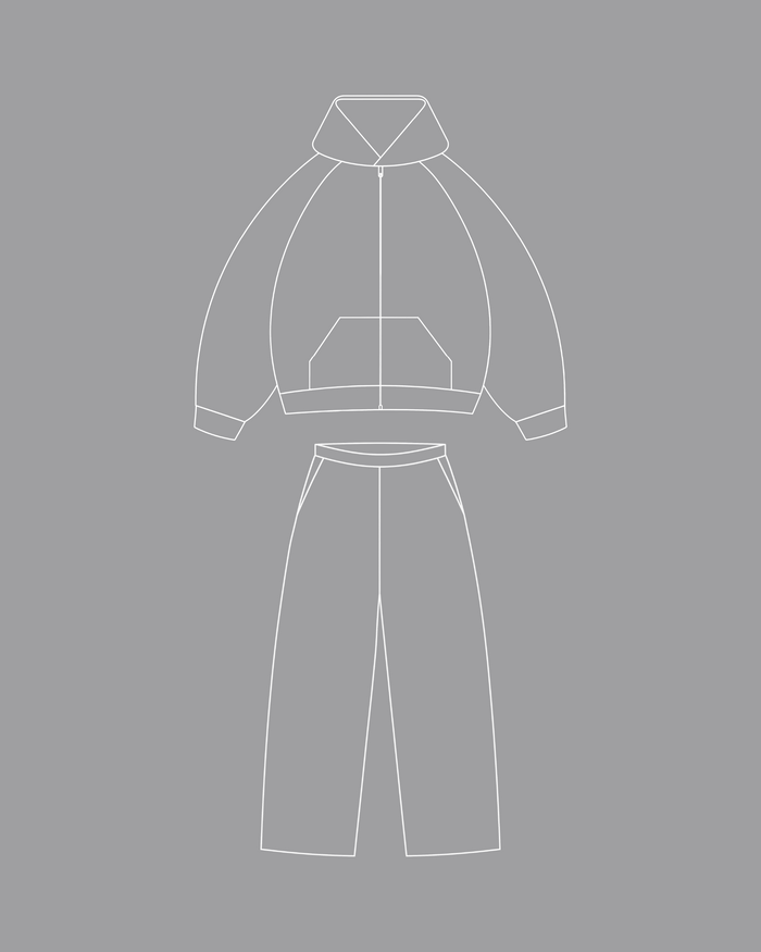 PREMIUM ZIP HOODIE + SWEATPANTS SET 500gsm