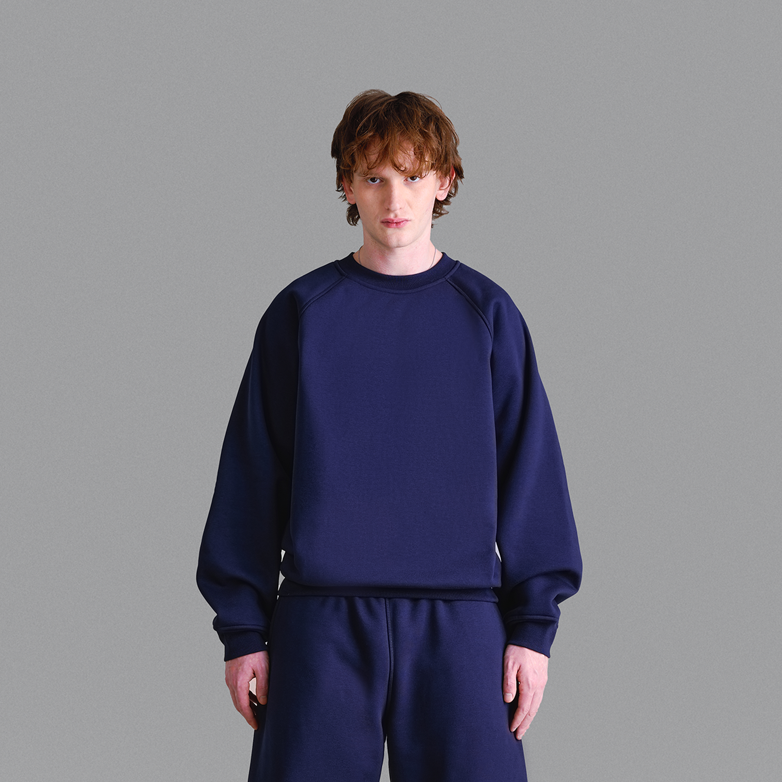 Maglia girocollo blu navy Premium da 500 g/m²
