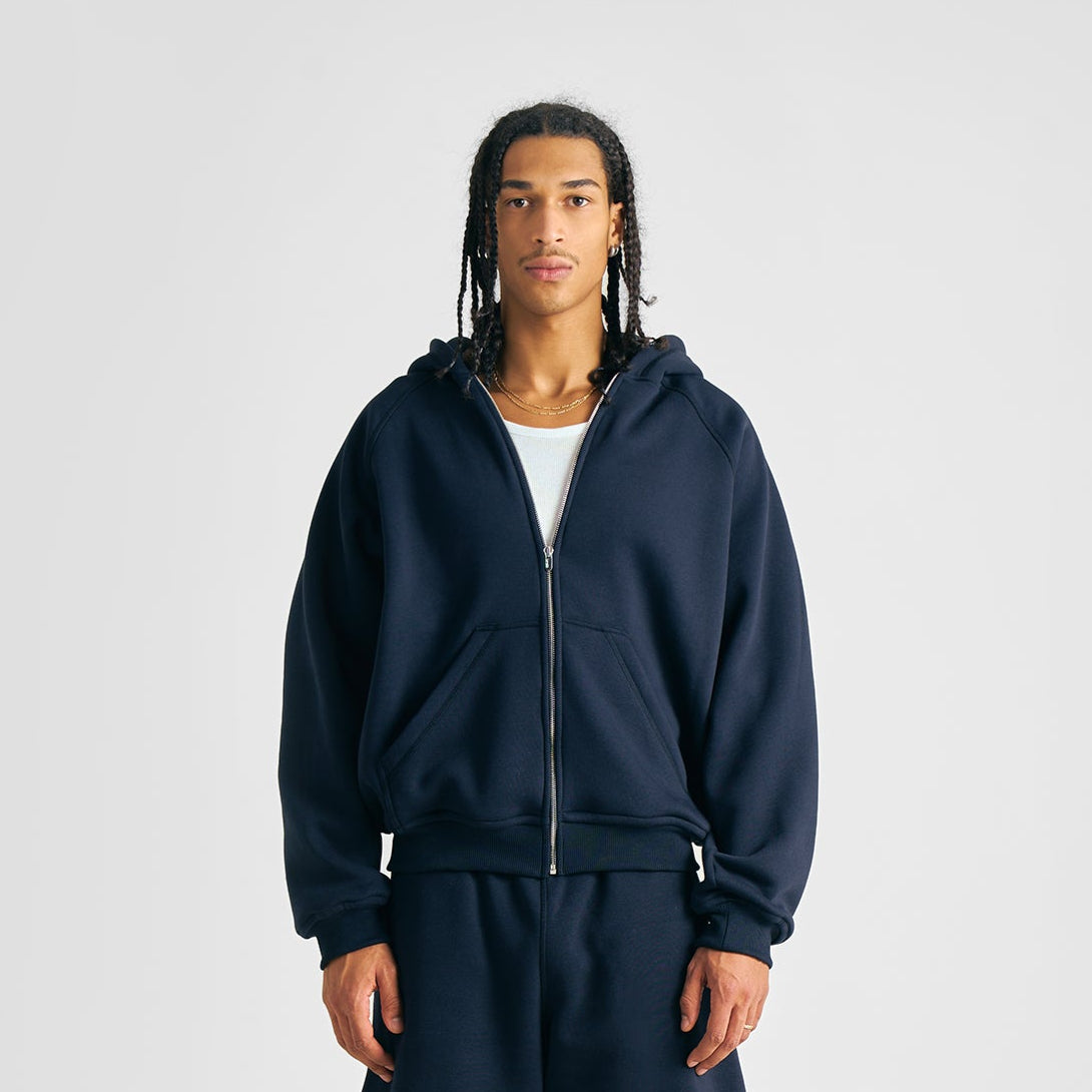 EVERYDAY NAVY BLUE ZIP HOODIE