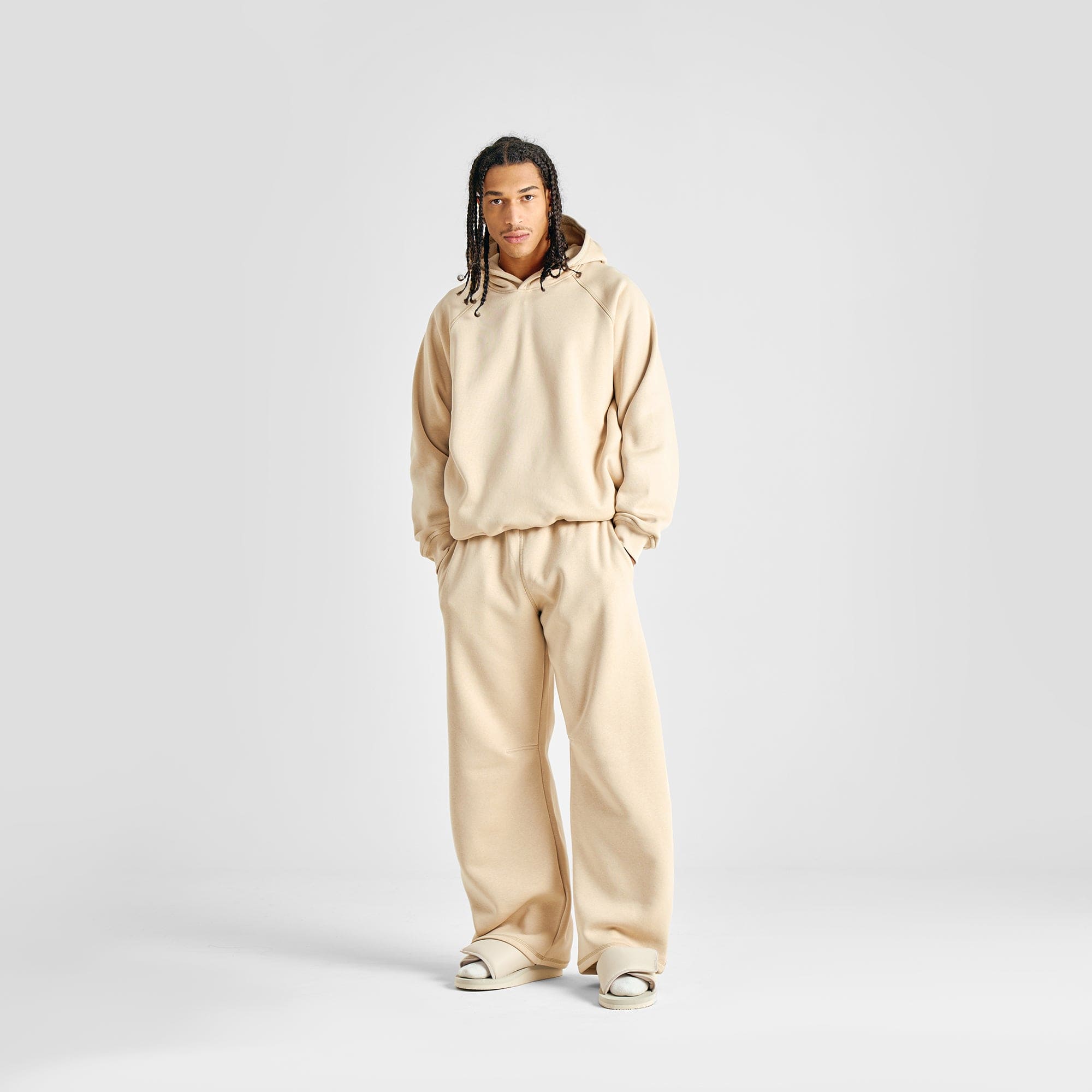 FELPA CON CAPPUCCIO EVERYDAY SOFT SAND