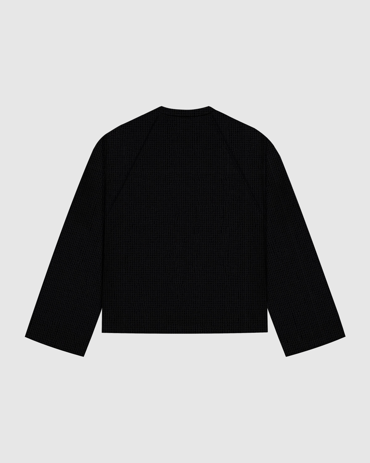 Waffle Jet Black Longsleeve Tee