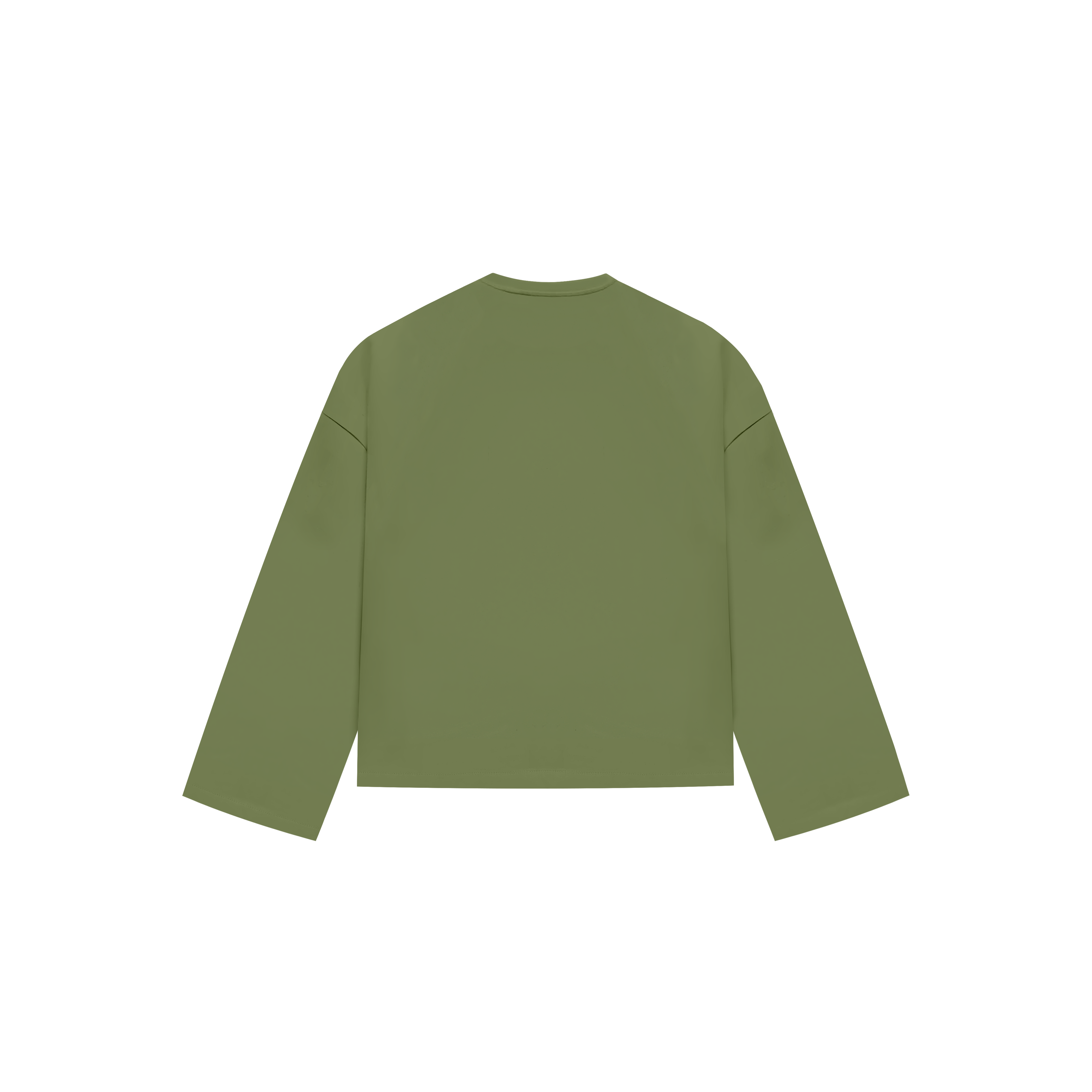 Maglia a maniche lunghe verde wasabi pesante