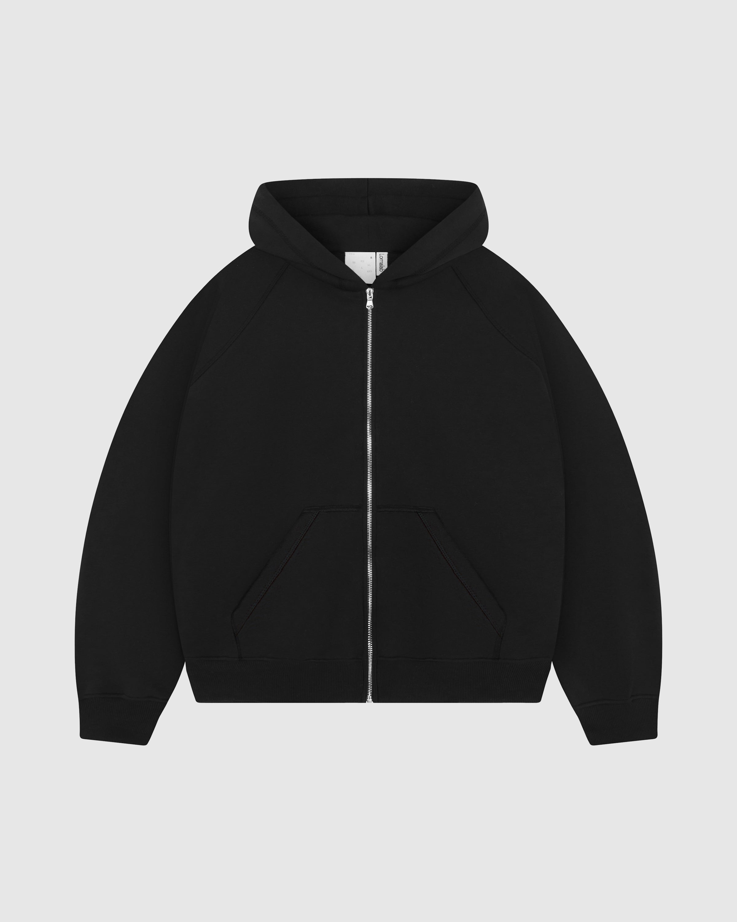 EVERYDAY JET BLACK ZIP HOODIE