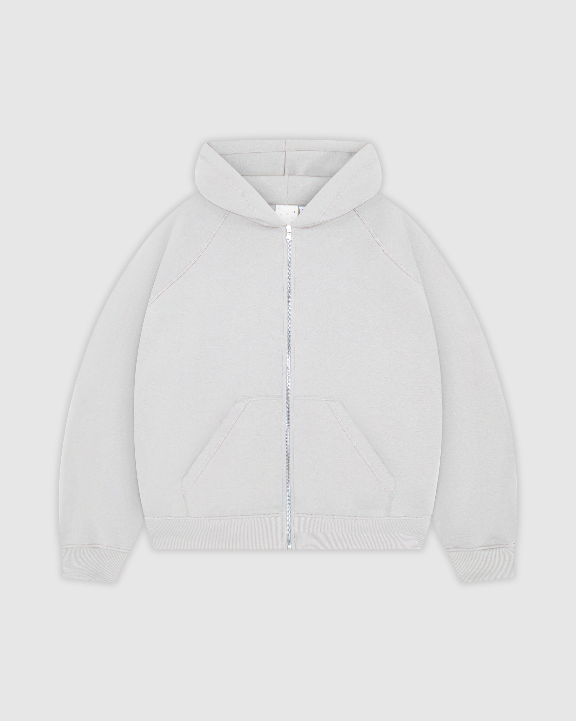 EVERYDAY OPTICAL WHITE ZIP HOODIE