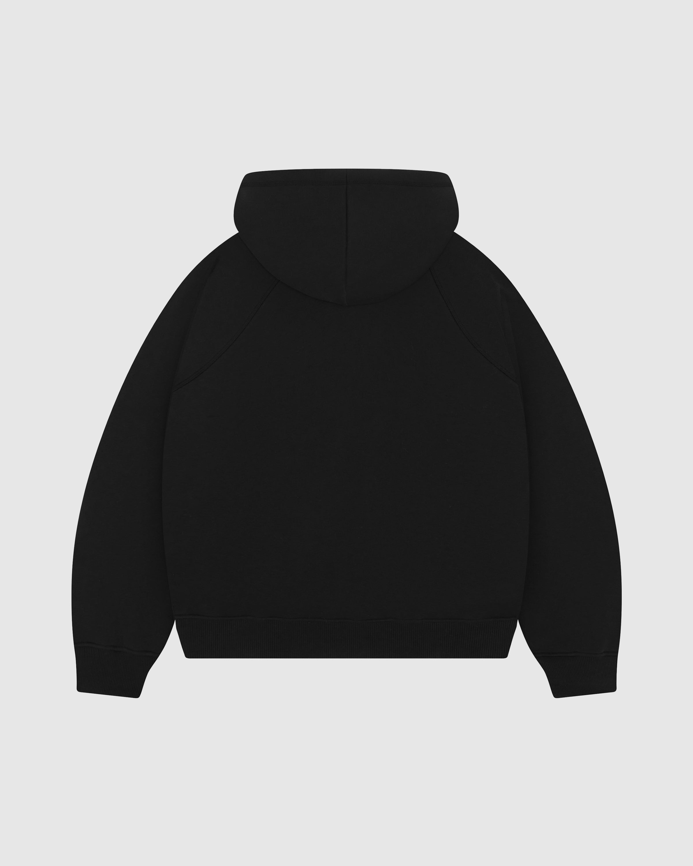 Felpa con cappuccio nera con zip per tutti i giorni