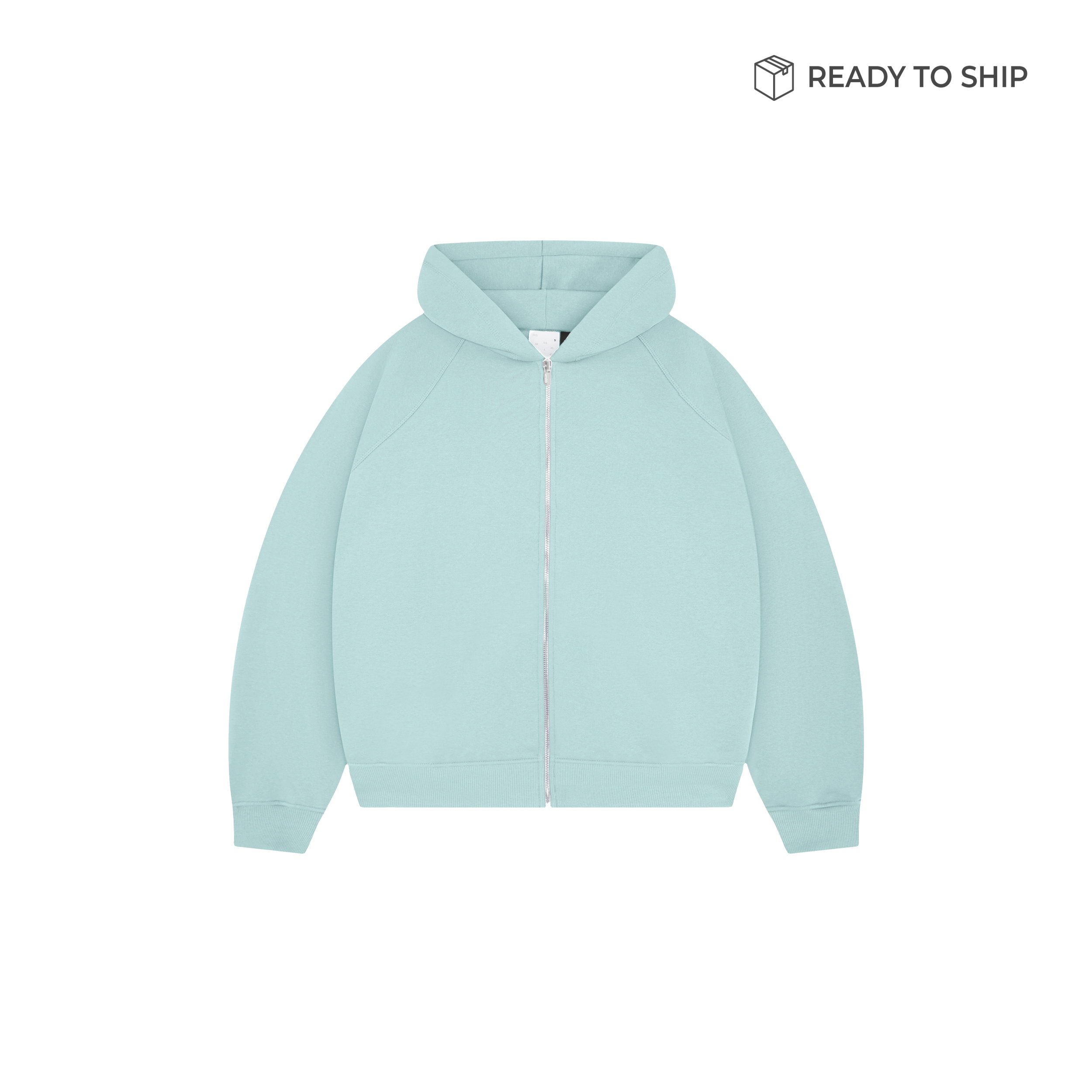 Premium 500gsm Ice Grey Zip Hoodie