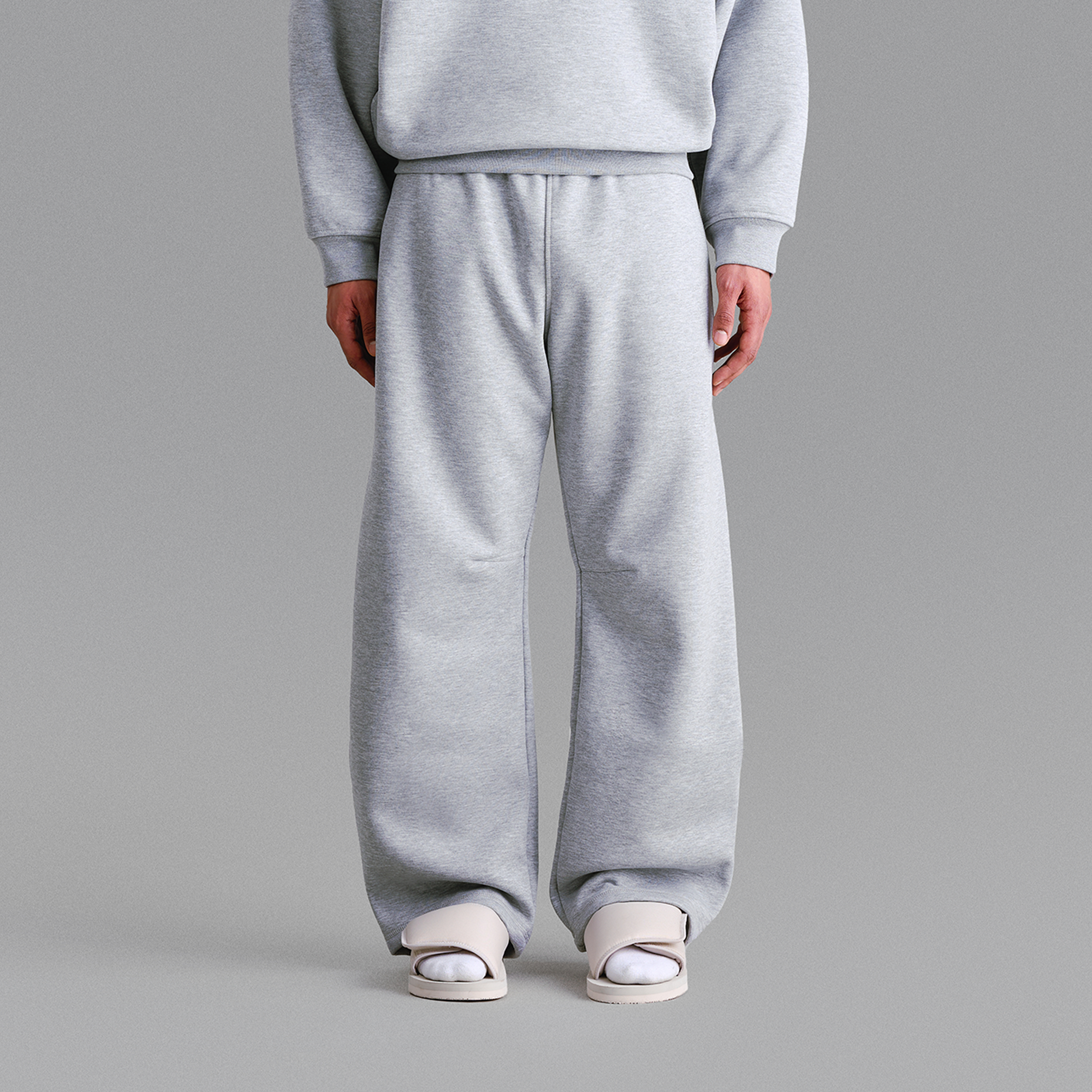 Pantaloni della tuta grigi da palestra Premium 500 g/m²