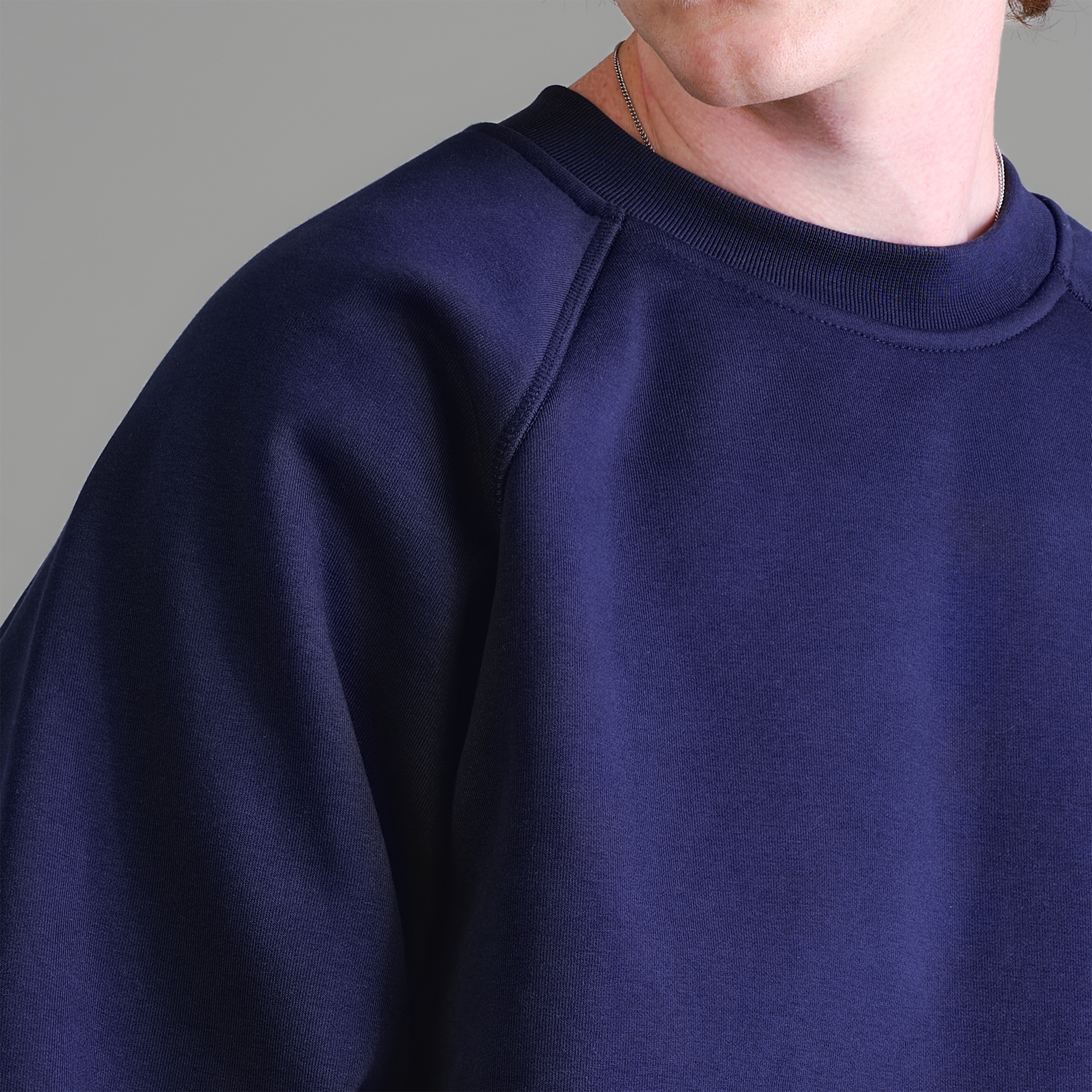Maglia girocollo blu navy Premium da 500 g/m²