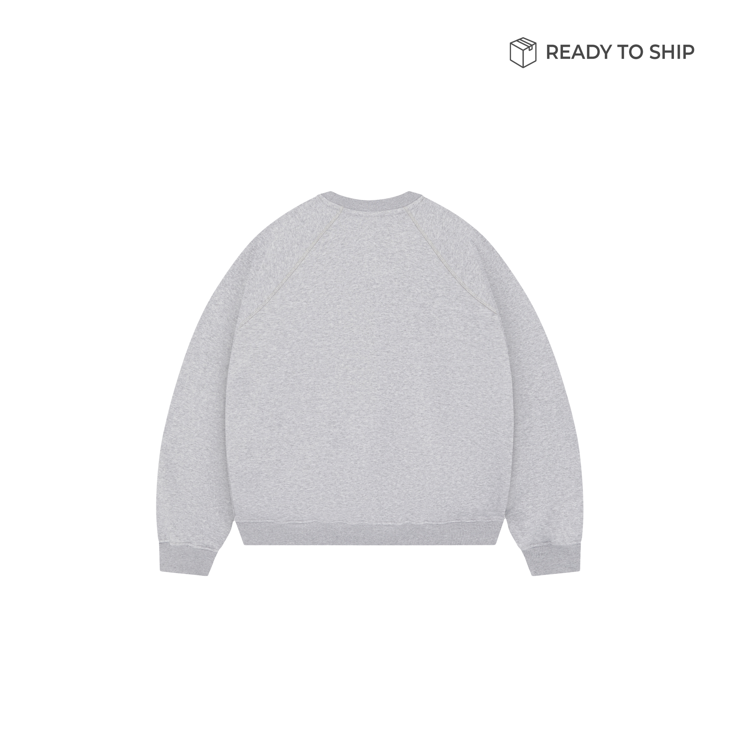 Maglia girocollo grigia da palestra Premium da 500 g/m²
