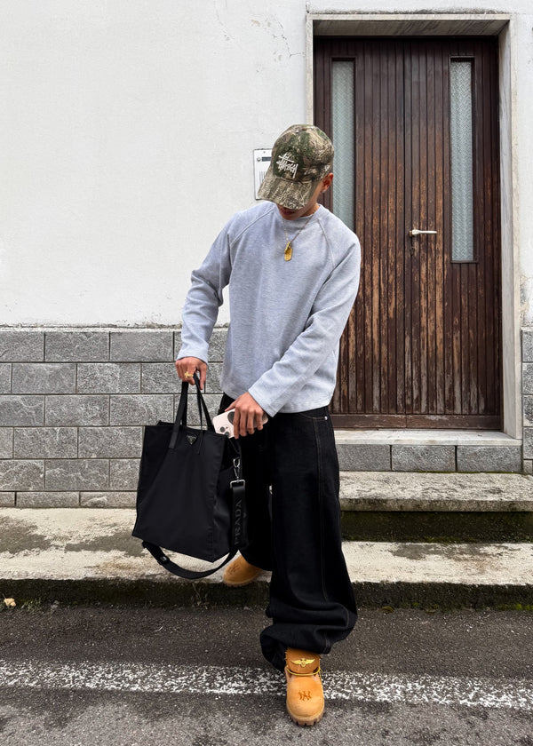 LOMAFAM longsleeve waffle gym grey