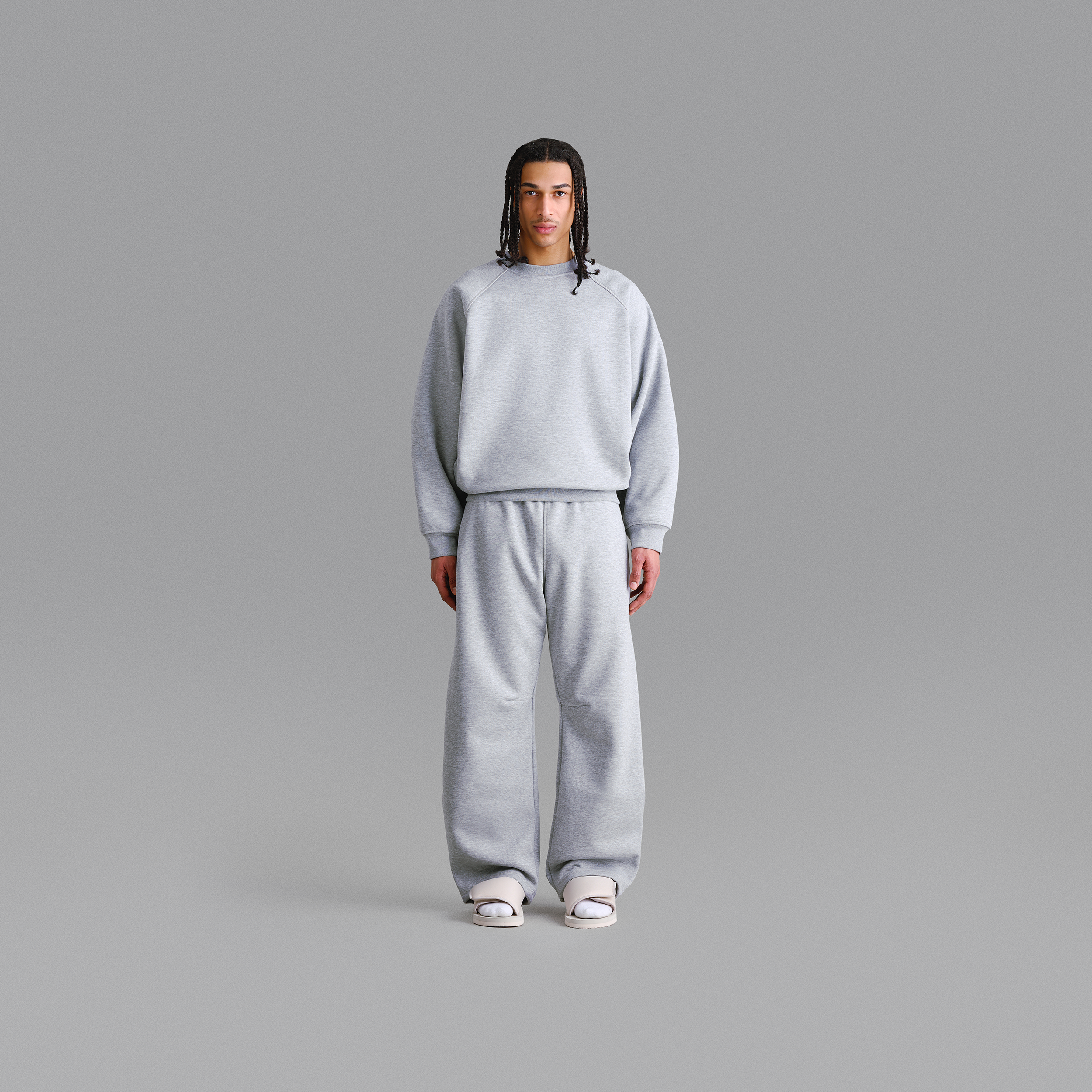 Pantaloni della tuta grigi da palestra Premium 500 g/m²