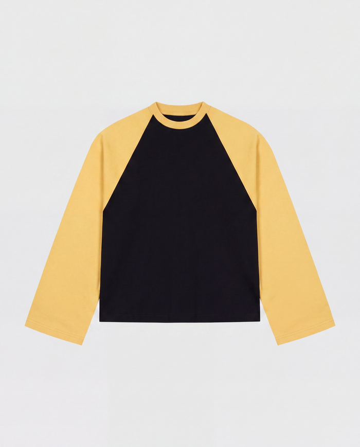 BASEBALL LONGSLEEVE - YELLOW/BLACK