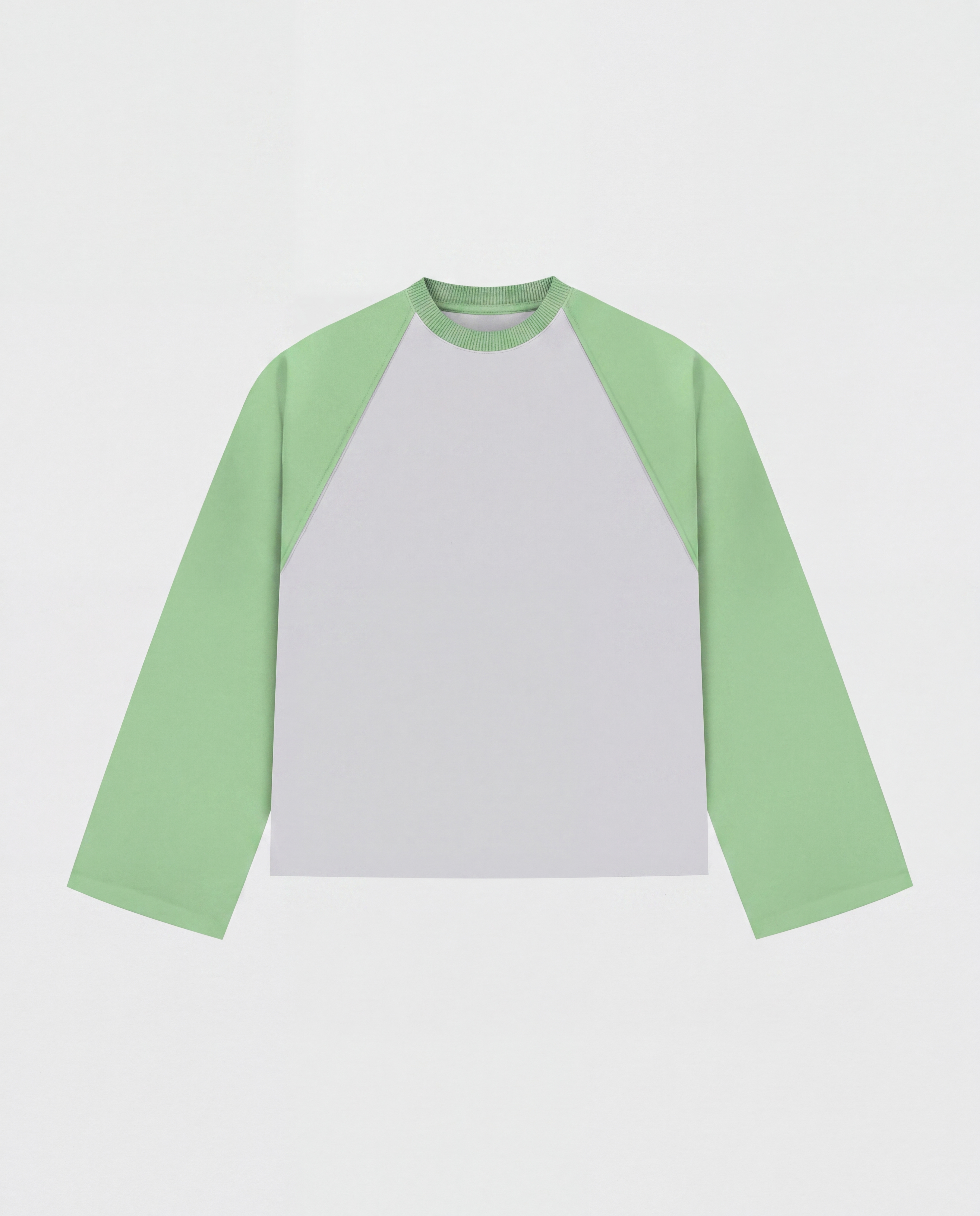 BASEBALL LONGSLEEVE - MATCHA GREEN/GREY
