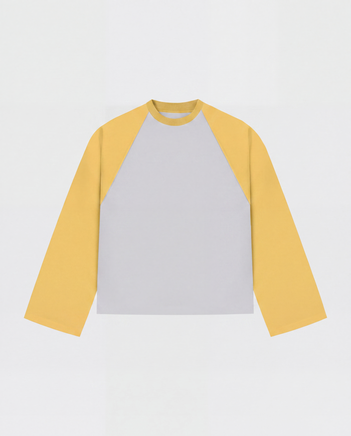 BASEBALL LONGSLEEVE - YELLOW/GREY