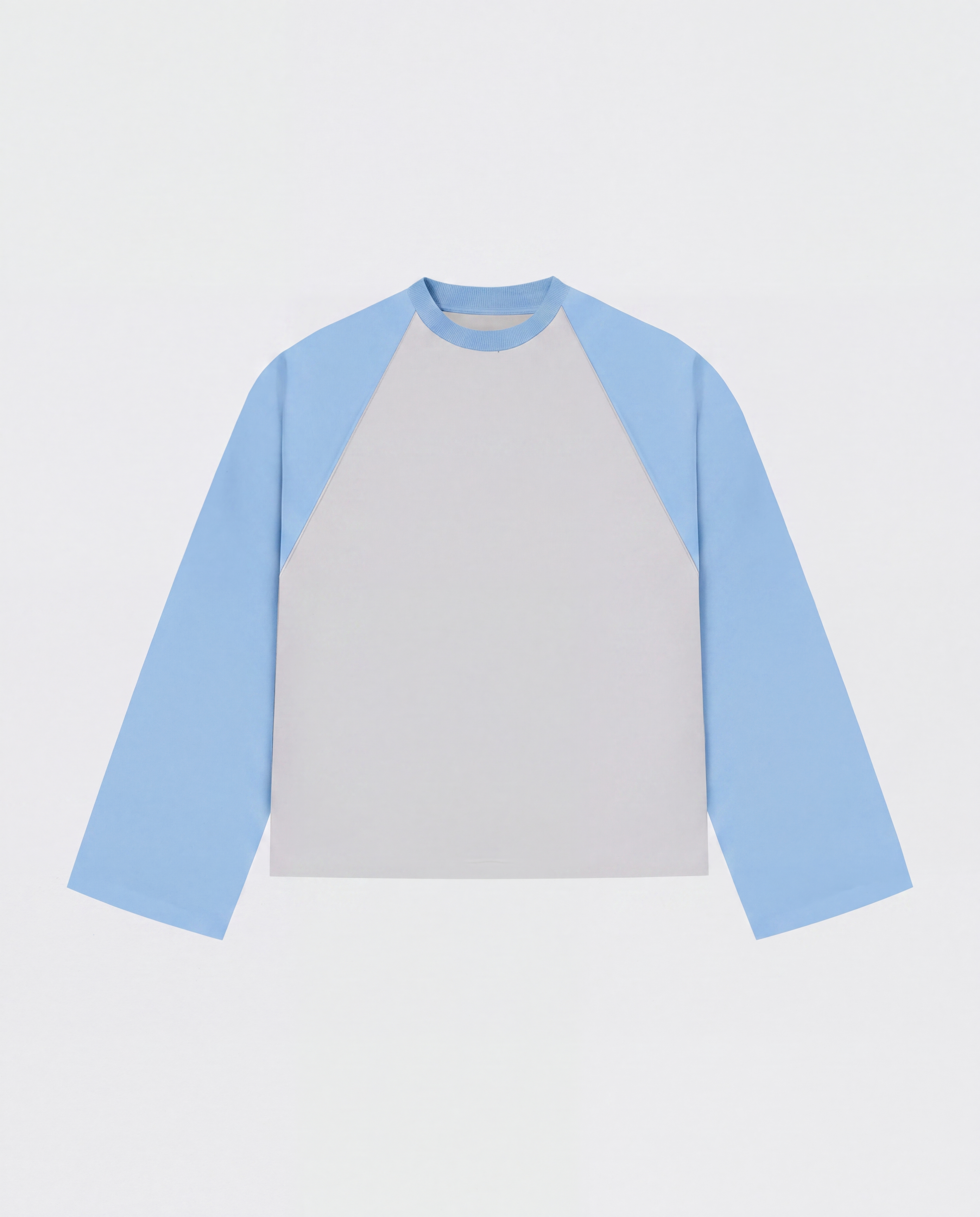 BASEBALL LONGSLEEVE - LIGHT BLUE/GREY