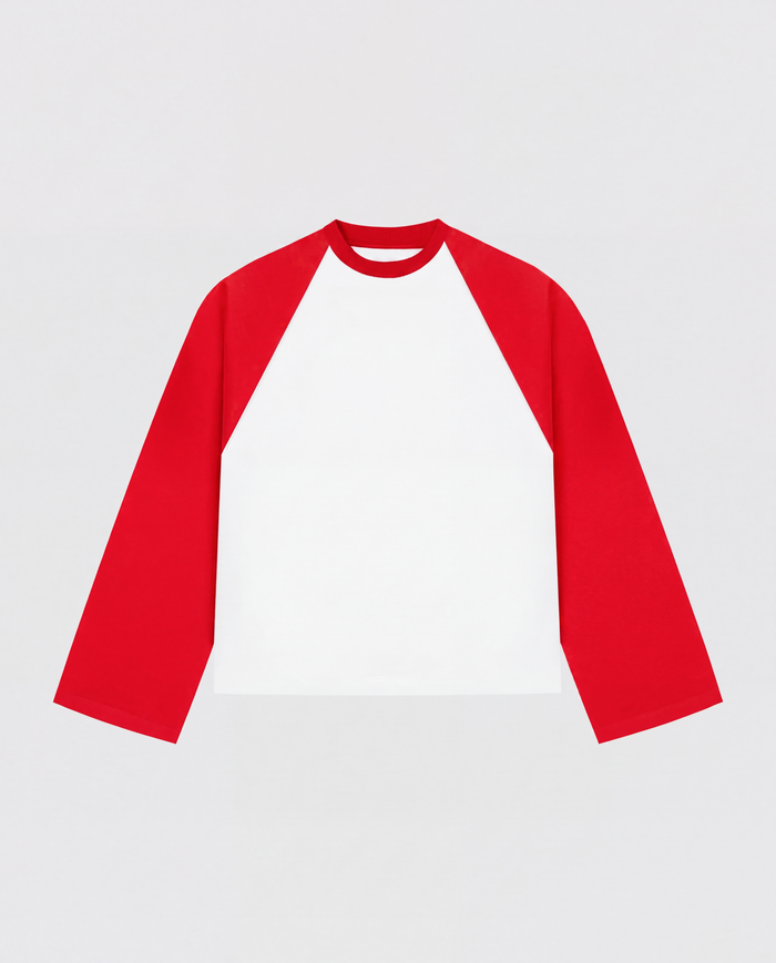 BASEBALL LONGSLEEVE - RED/WHITE
