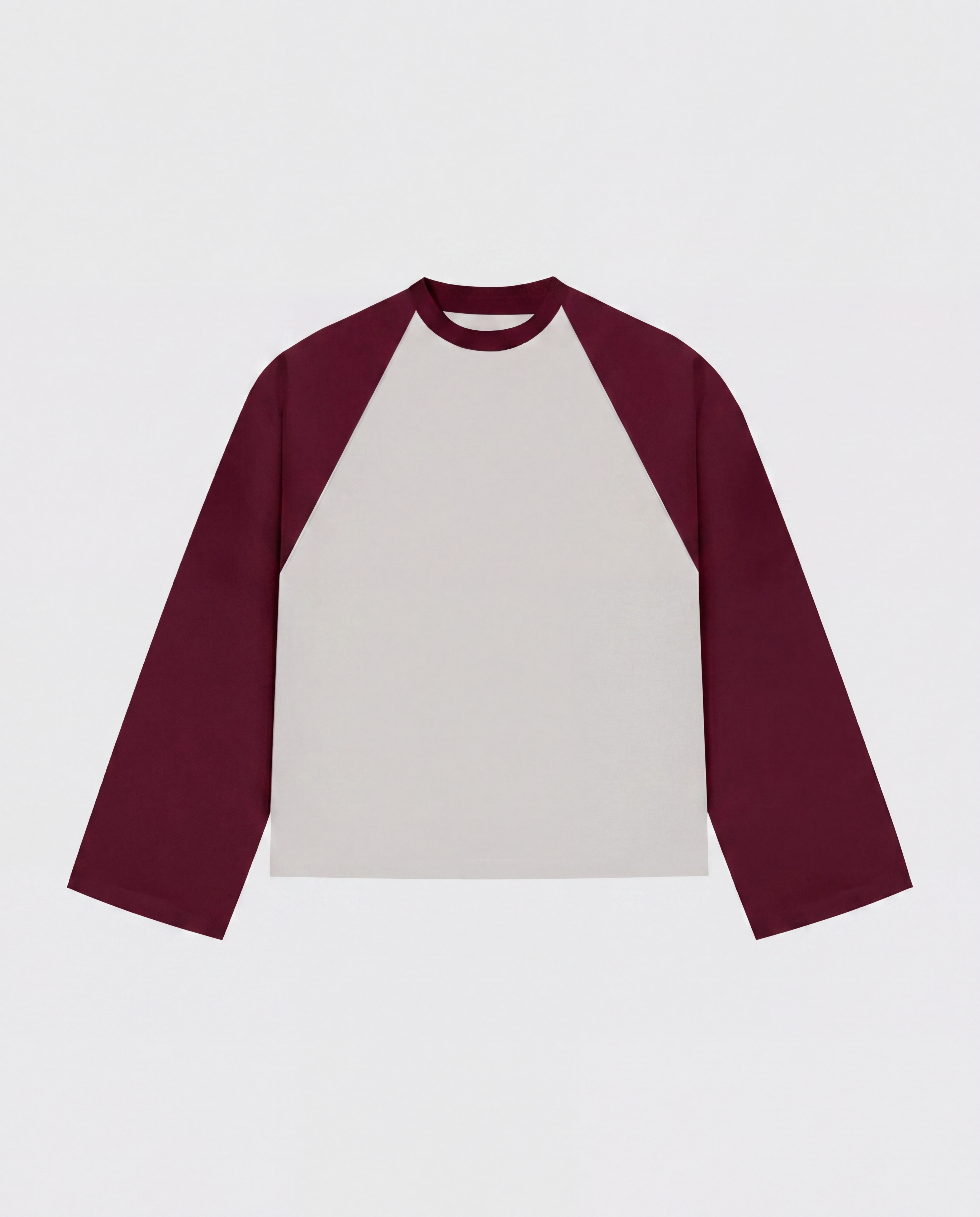 BASEBALL LONGSLEEVE - BURGUNDY/GREY